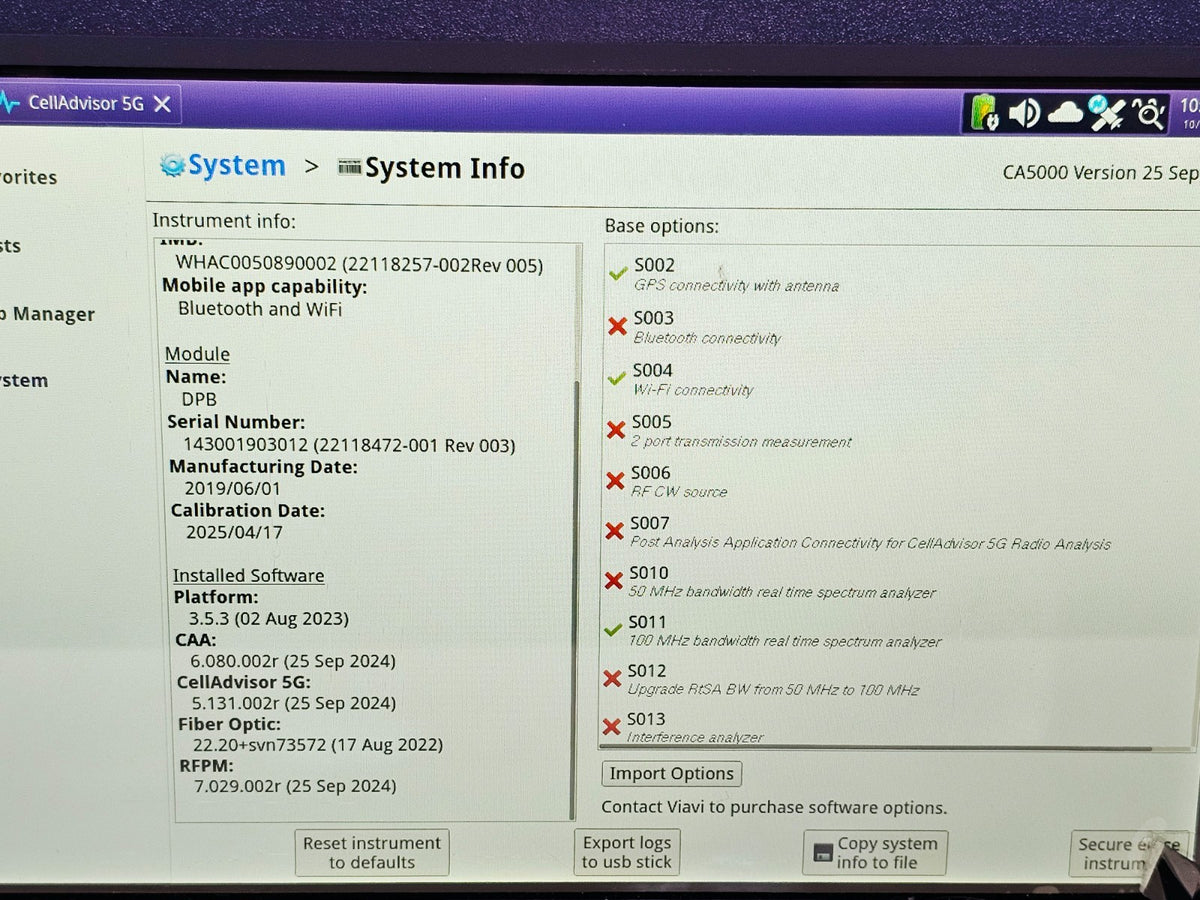 Viavi CA5000 CellAdvisor 5G NR + LTE/LTE-A FDD Signal Analyzer with ccessories18