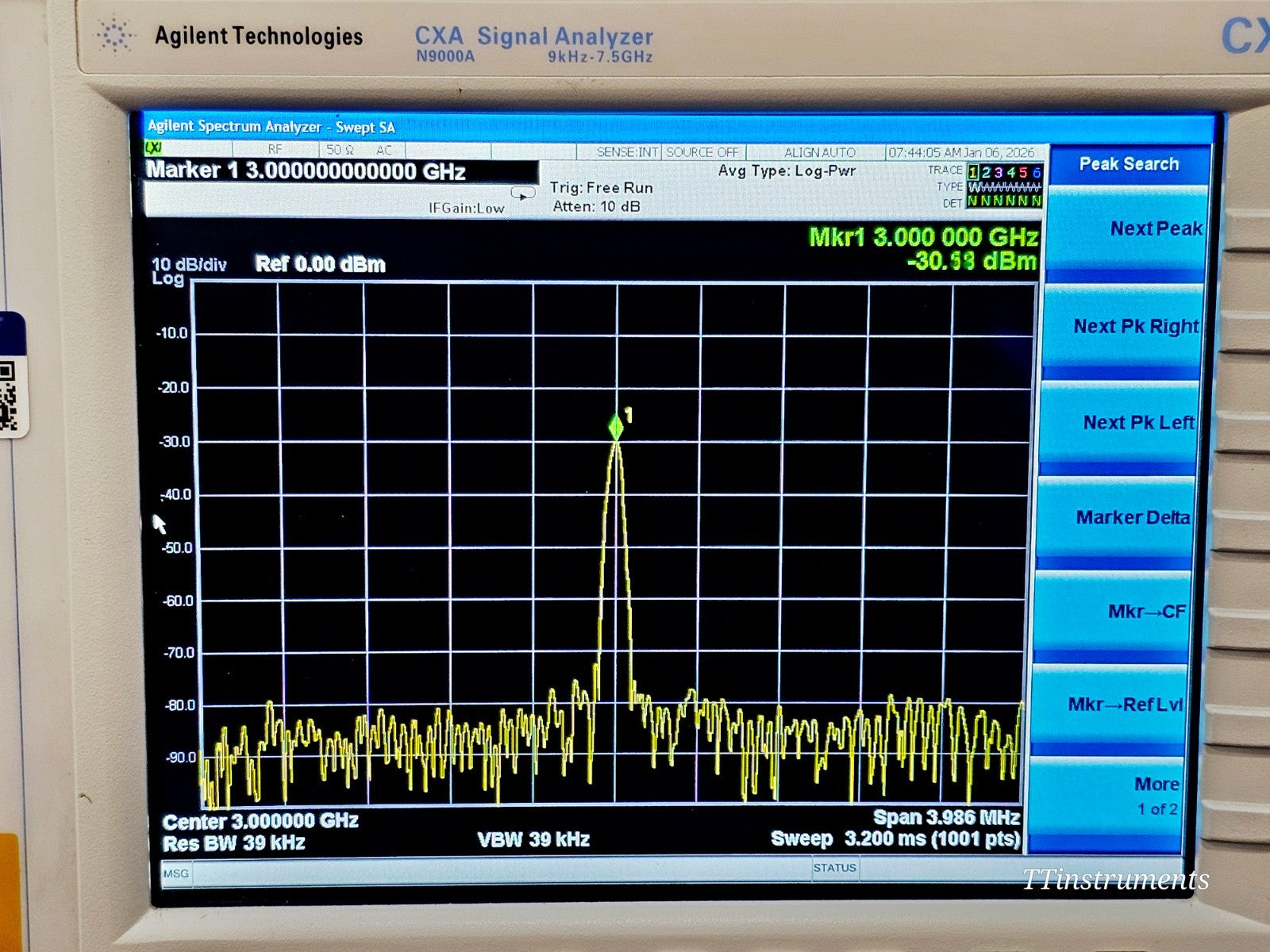 Conditional Cal Agilent Keysight CXA N9000A Signal Analyzer 7.5 GHz 507 P07 T06