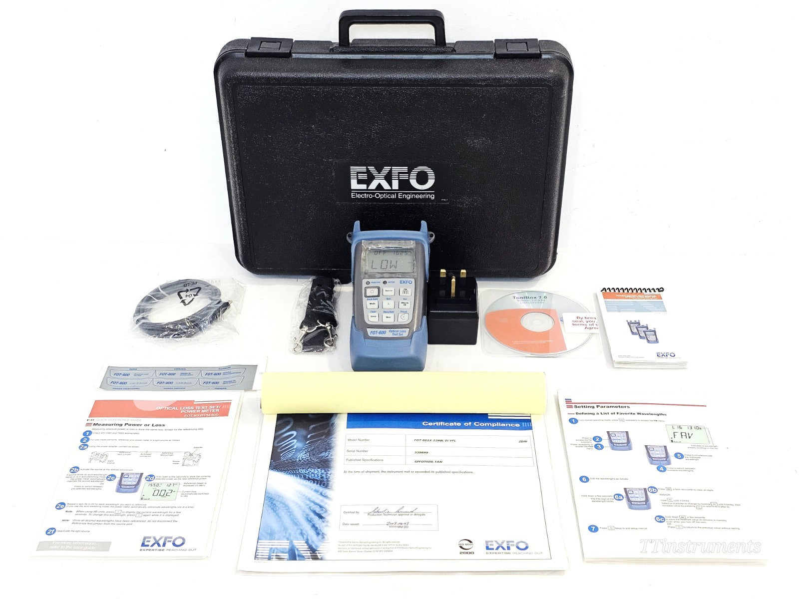 EXFO FOT-600 used fibre optic test equipment front view