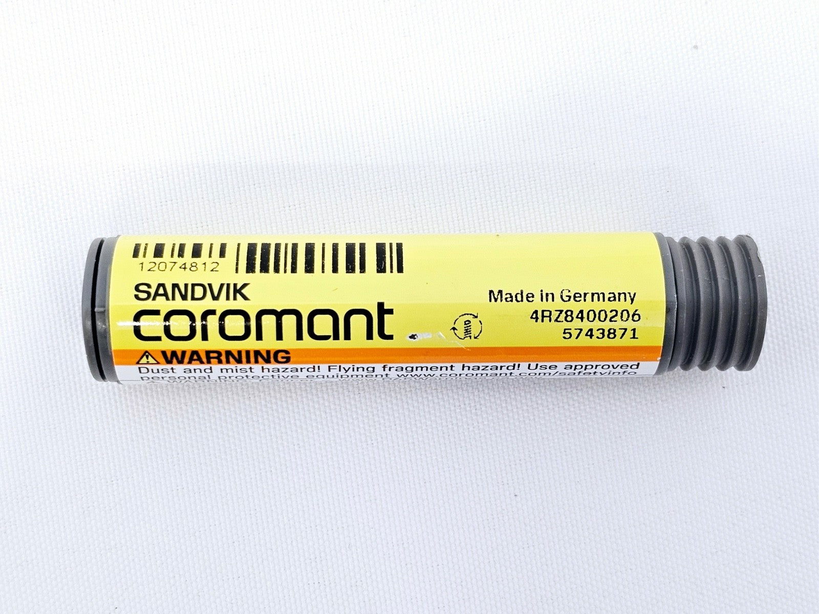 Sandvik Coromant R217.33C048280AC13N 1630 thread mill in yellow tube, barcode 12074812, Made in Germany label