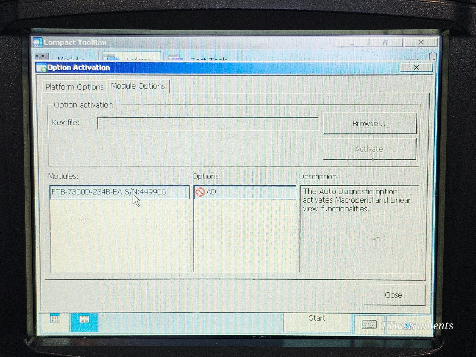 Calibrated EXFO FTB-200 with FTB-7300D SM OTDR 1310/1550/1625 nm FTB-7300D-234B18