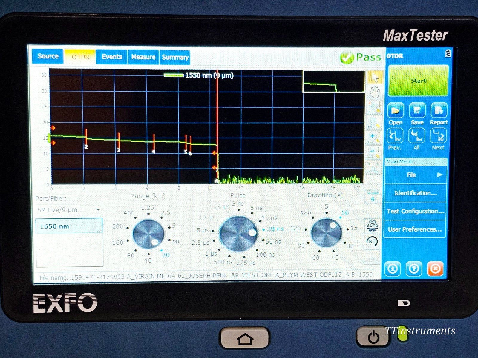 EXFO MAX-730C-SM8-EA used OTDR full unit overview showing cosmetic condition