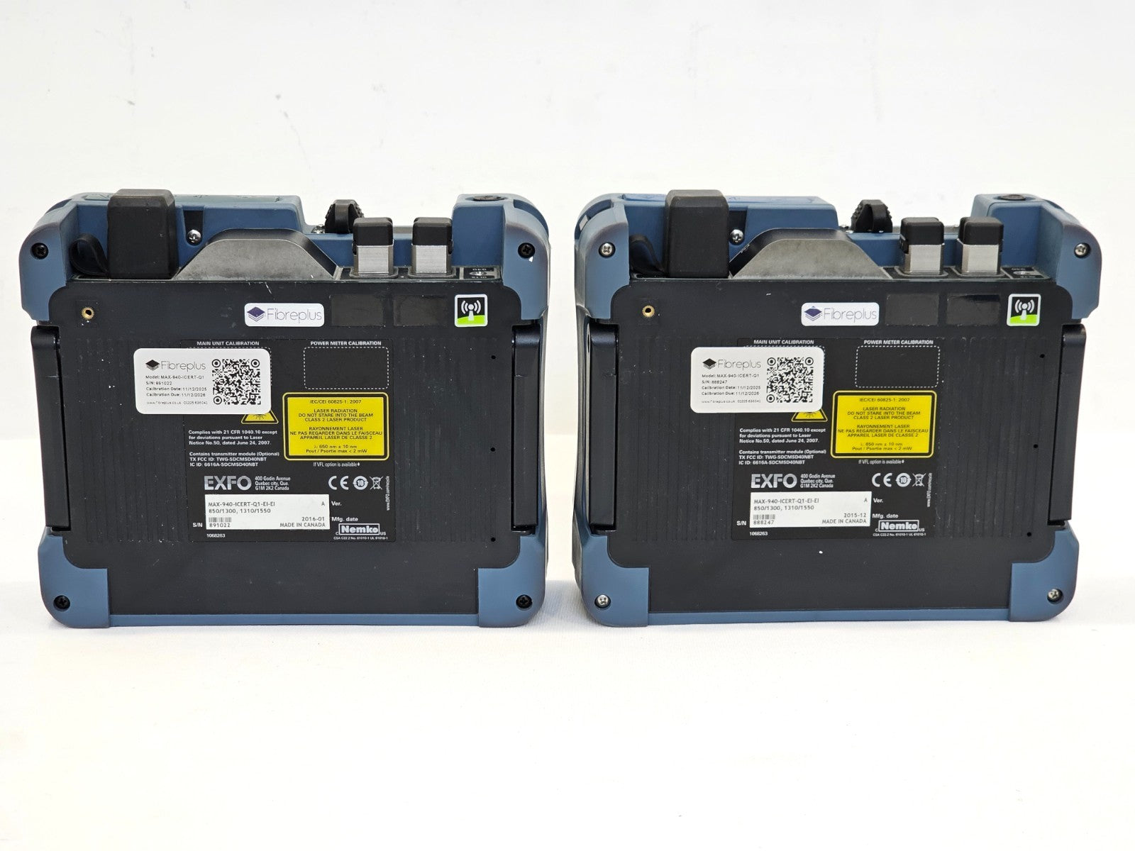 Calibrated EXFO OLTS MAX-940 ICERT QUAD 850/1300 1310/1550 SM MM Fiber Certifier