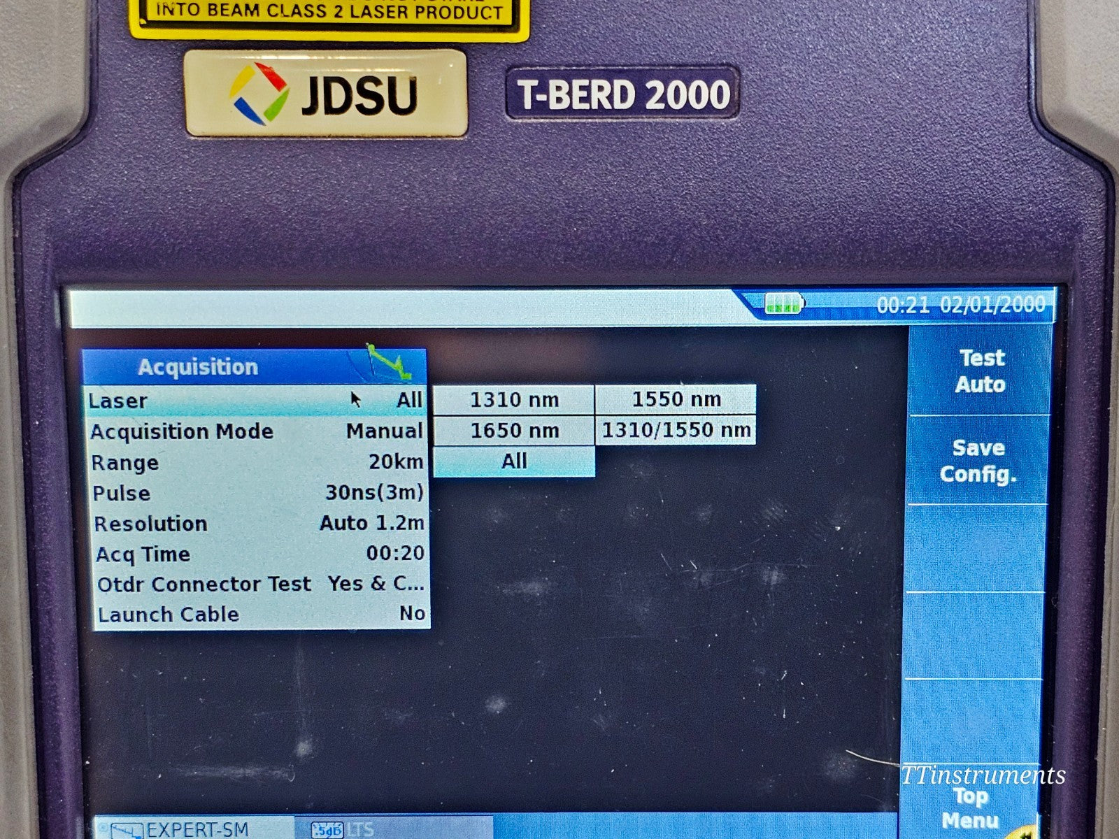 Viavi JDSU T-BERD 2000 + 4138 RMP65 1310/1550 & 1650 nm Filtered Metro PON OTDR15