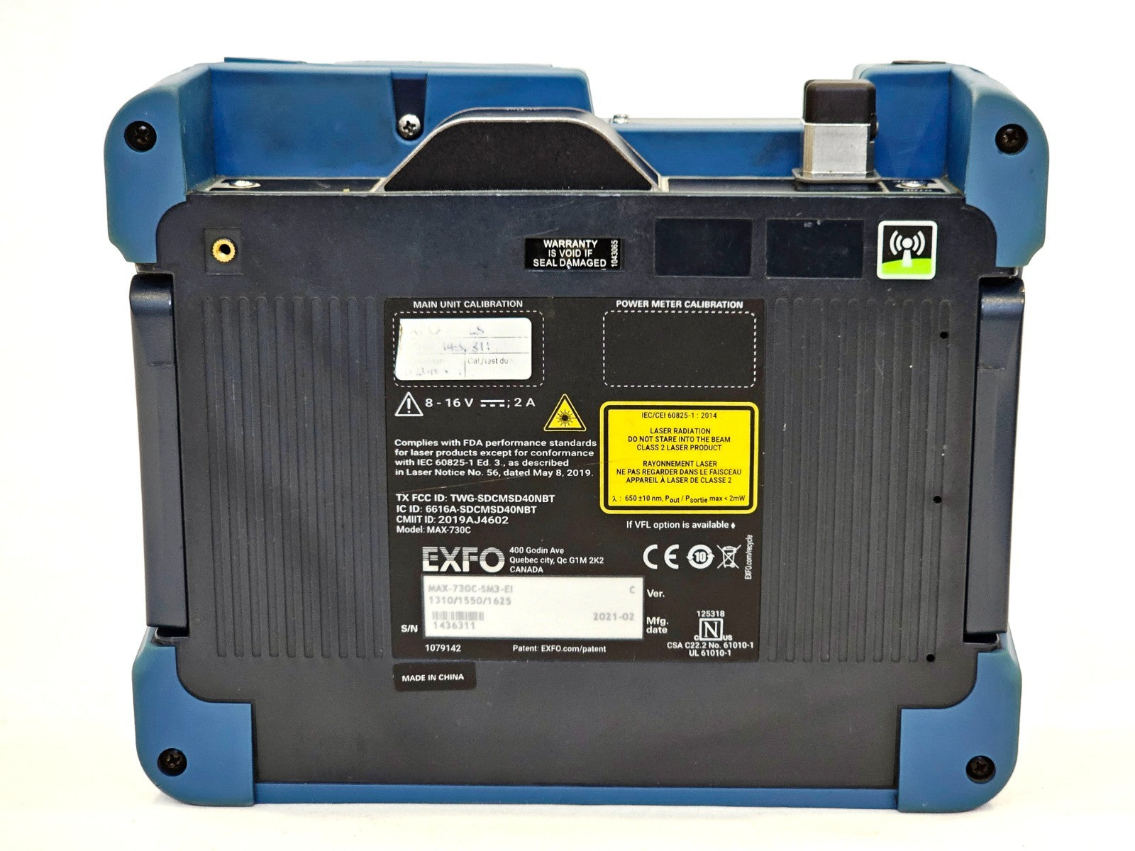 Calibrated EXFO MAX-730C-SM3 MaxTester PON/Metro OTDR 1310/1550/1625nm 730C SM38