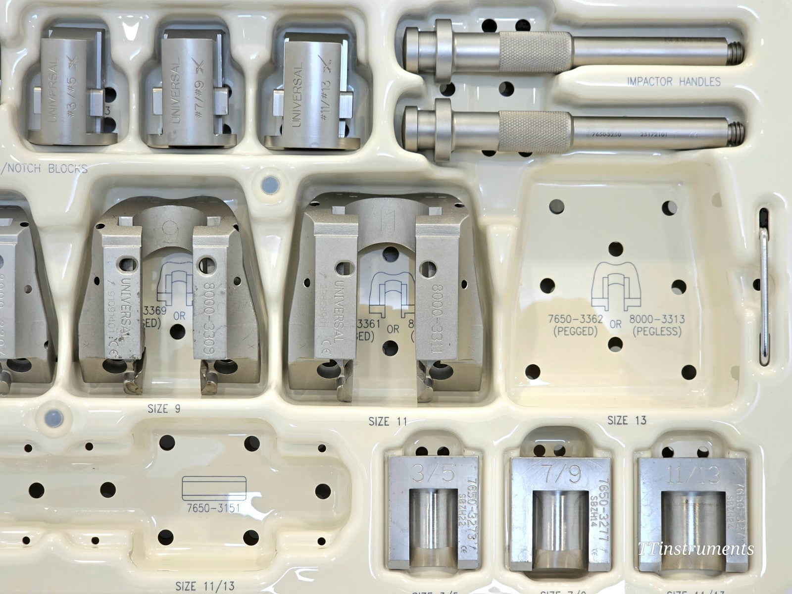 Stryker Xcelerate Scorpio Femoral Recess / Notch Preparation Tray 8000-2009