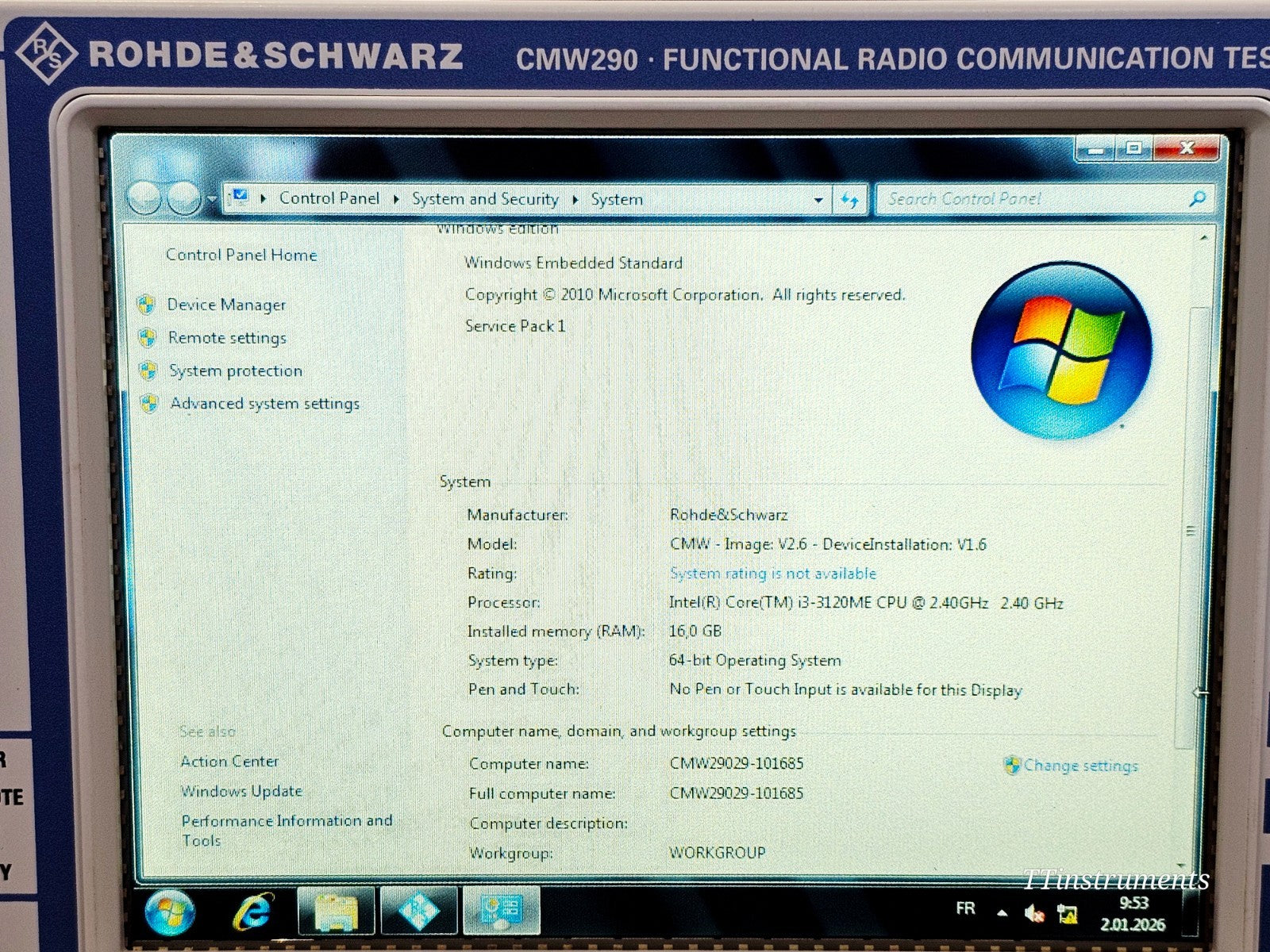 Rohde & Schwarz CMW290 Radio Communication Tester 1201.0002K29 RF Test Signal +
