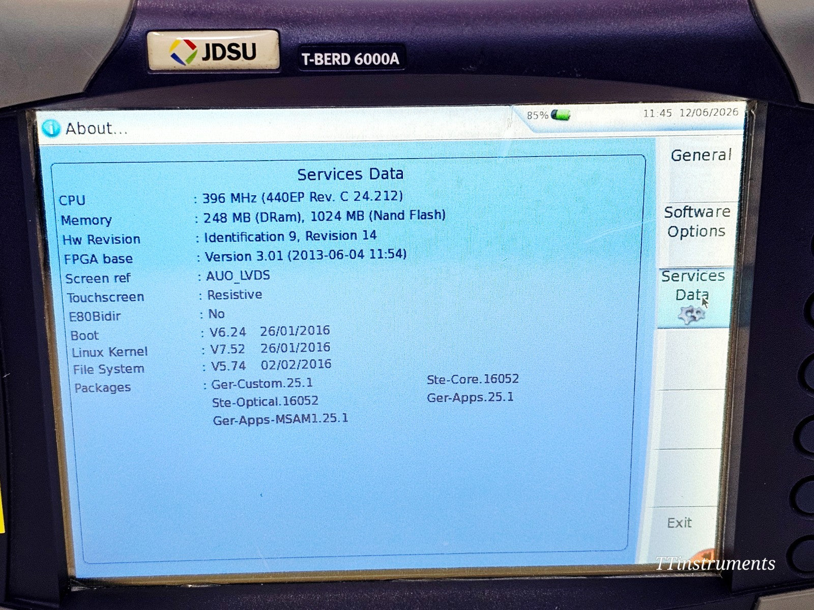 VIAVI JDSU used OSA measurement screen and display output