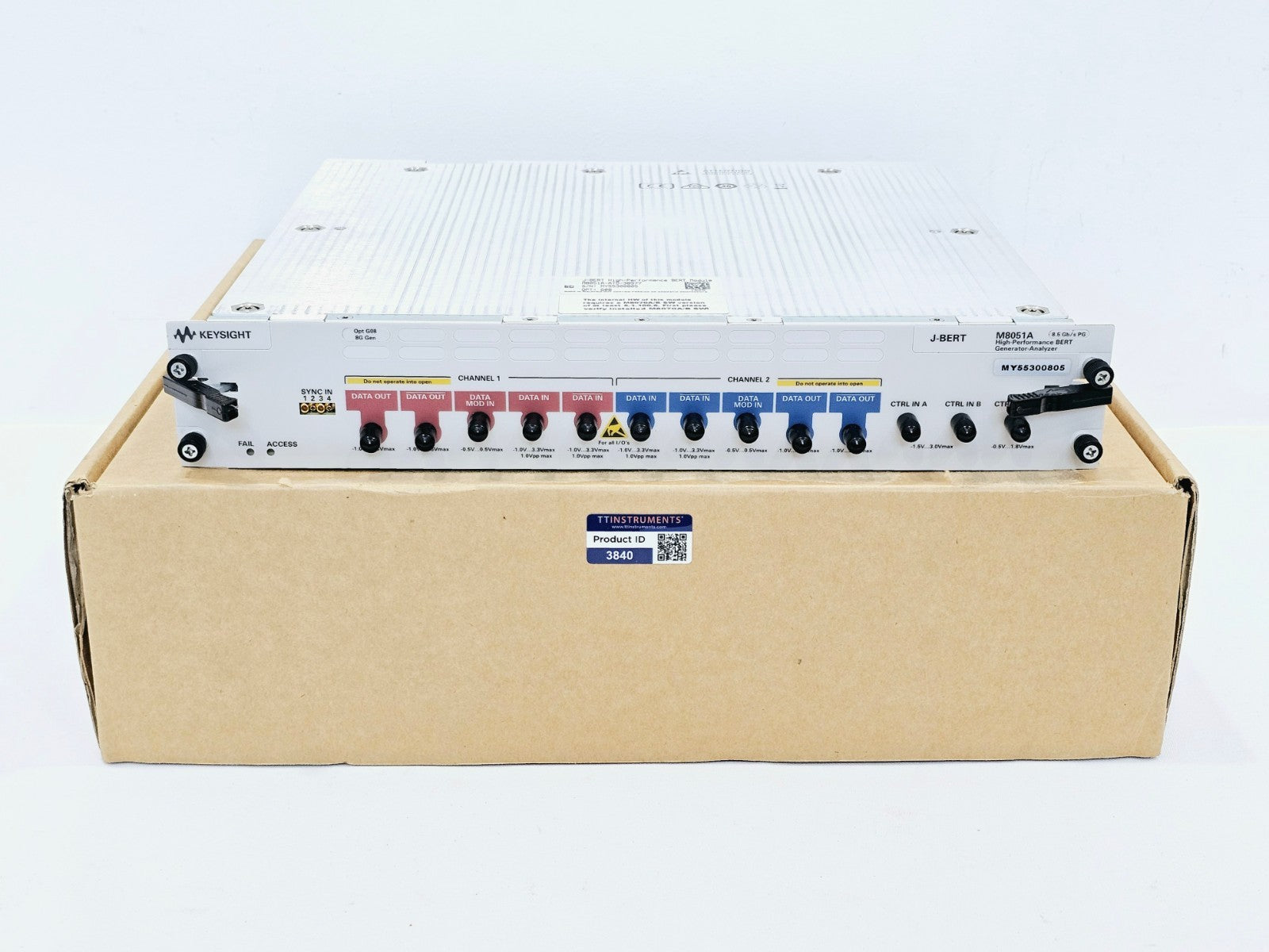 Keysight M8051A-ATO-38977 J-BERT Module 8.5Gb/s Generator-Analyzer Opt: G08