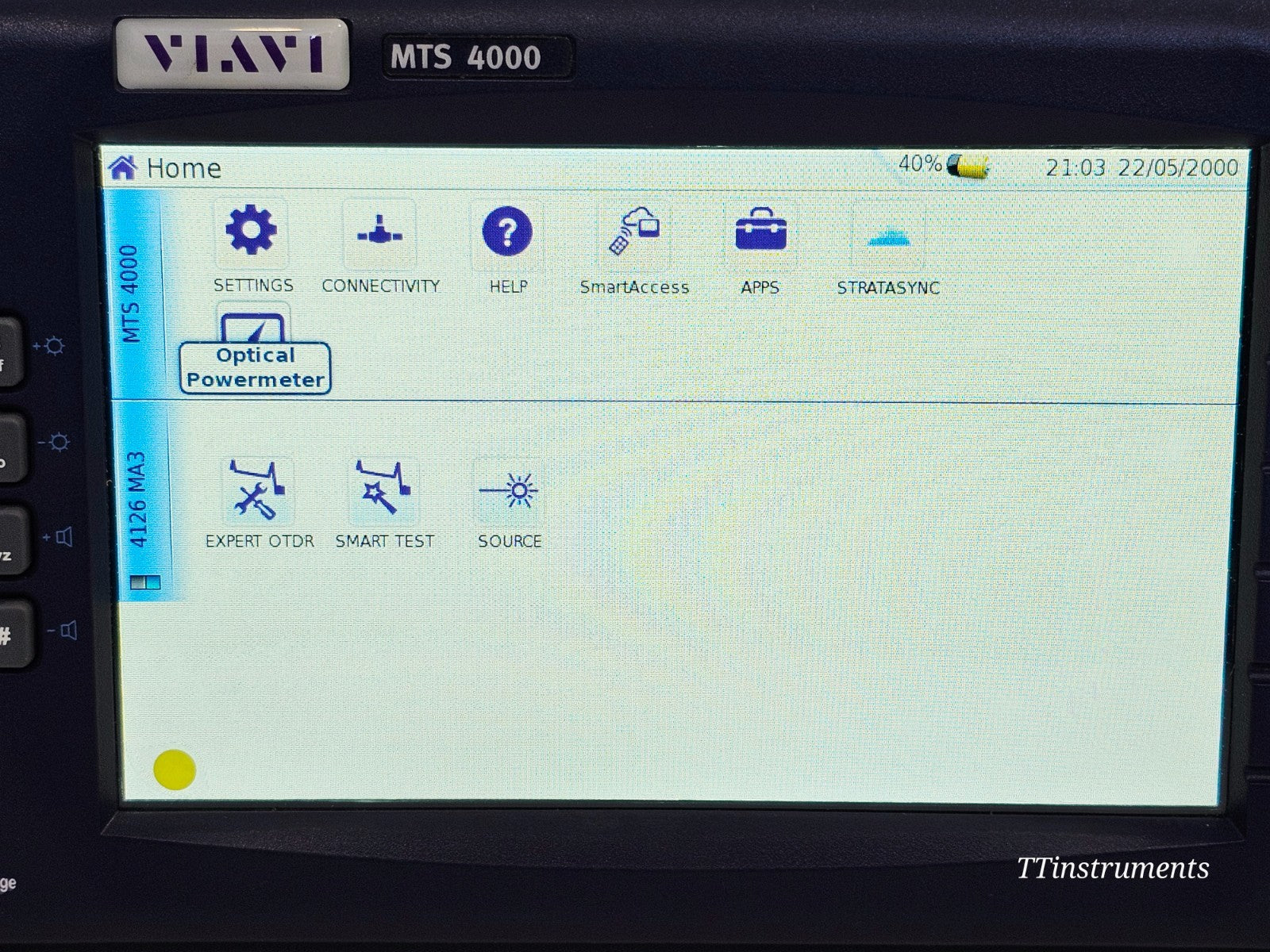 VIAVI MTS 4000 T-BERD OTDR 4126MA3 1310/1550nm SM Metro Access 43/41 dB13