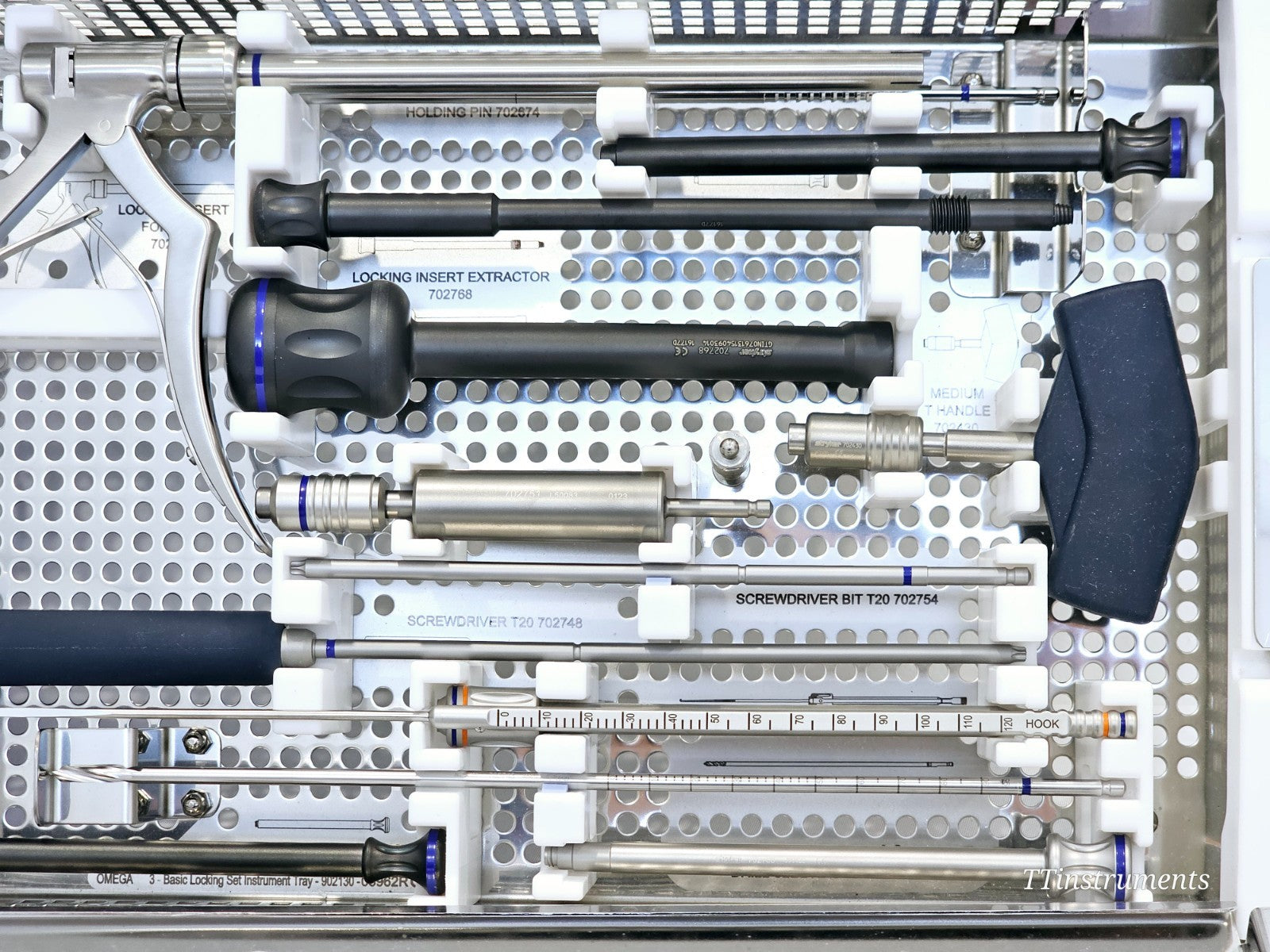 Stryker Basic Lag Screw Instrument Tray Omega 3 System Hip Fracture Applications