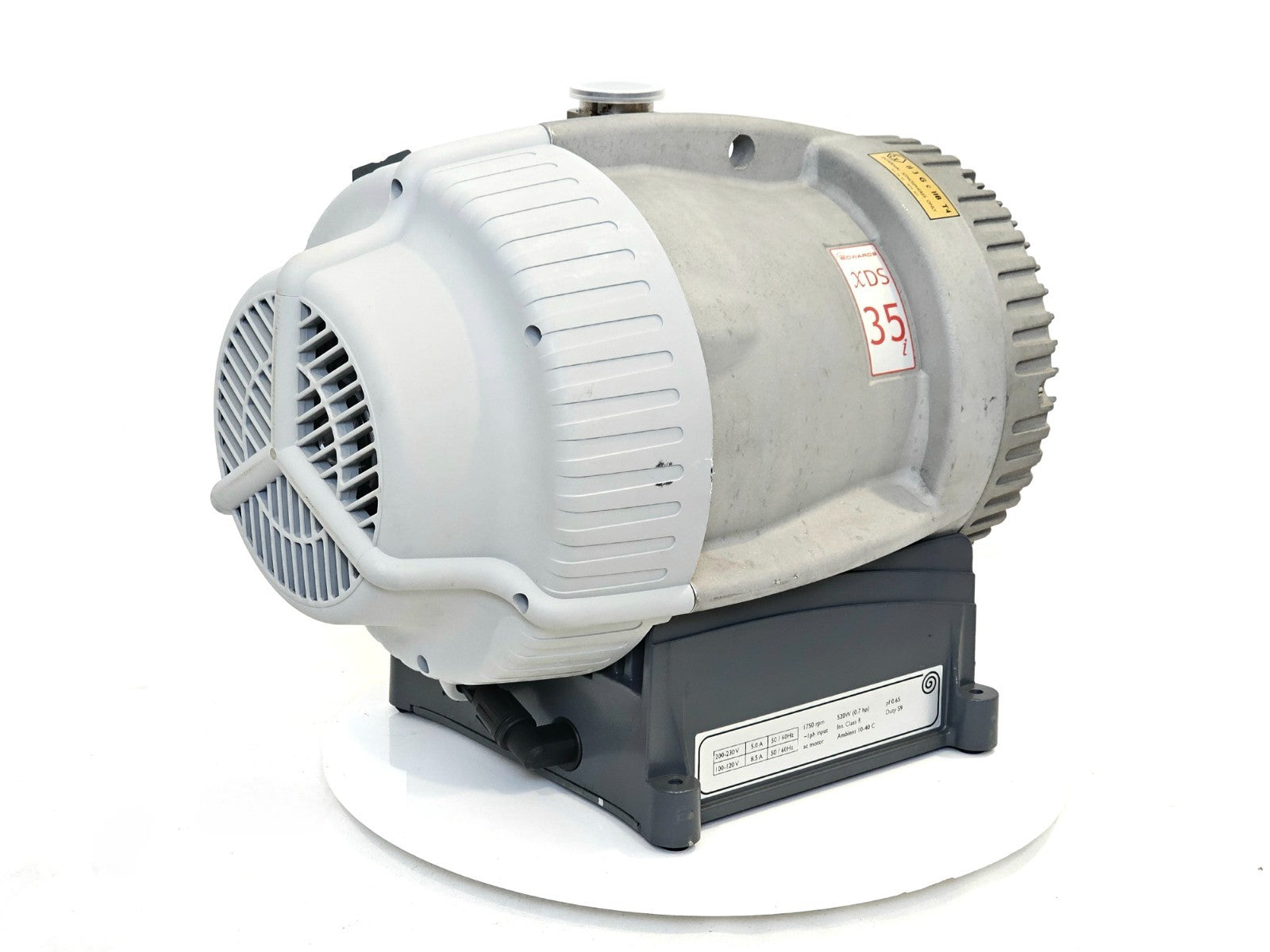 Edwards XDS35i scroll vacuum pump front view showing inlet port