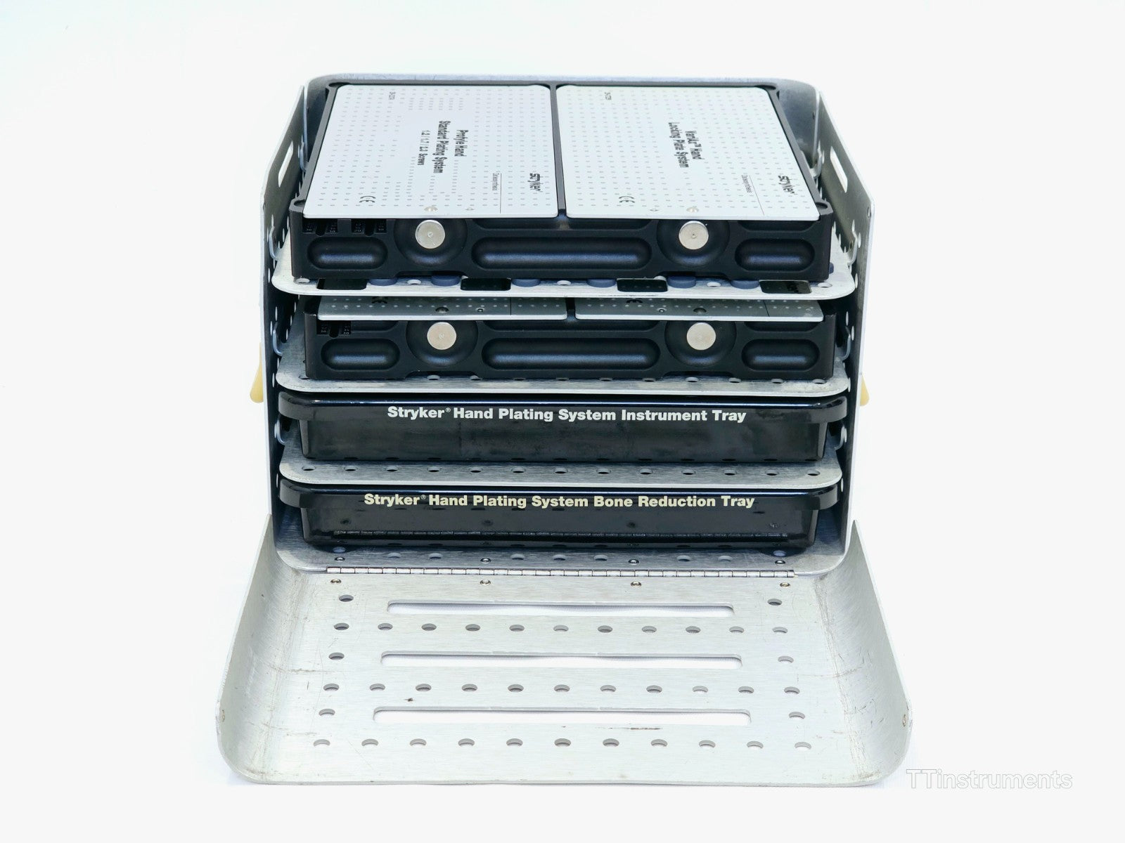 Stryker VariAx Hand system case and tray used condition view