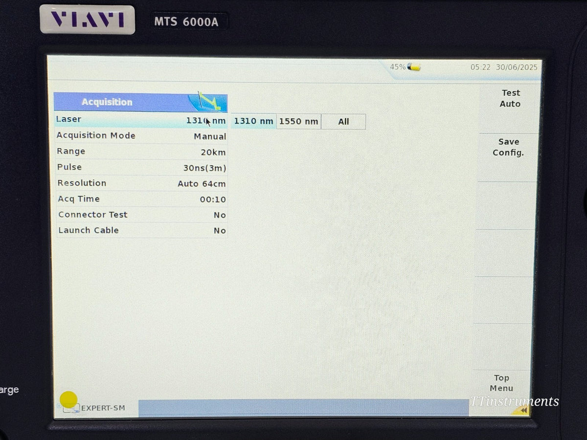 VIAVI MTS 6000A V2 Mainframe + 8126C FCOMP SM OTDR 1310/1550nm 47 dB High Power14