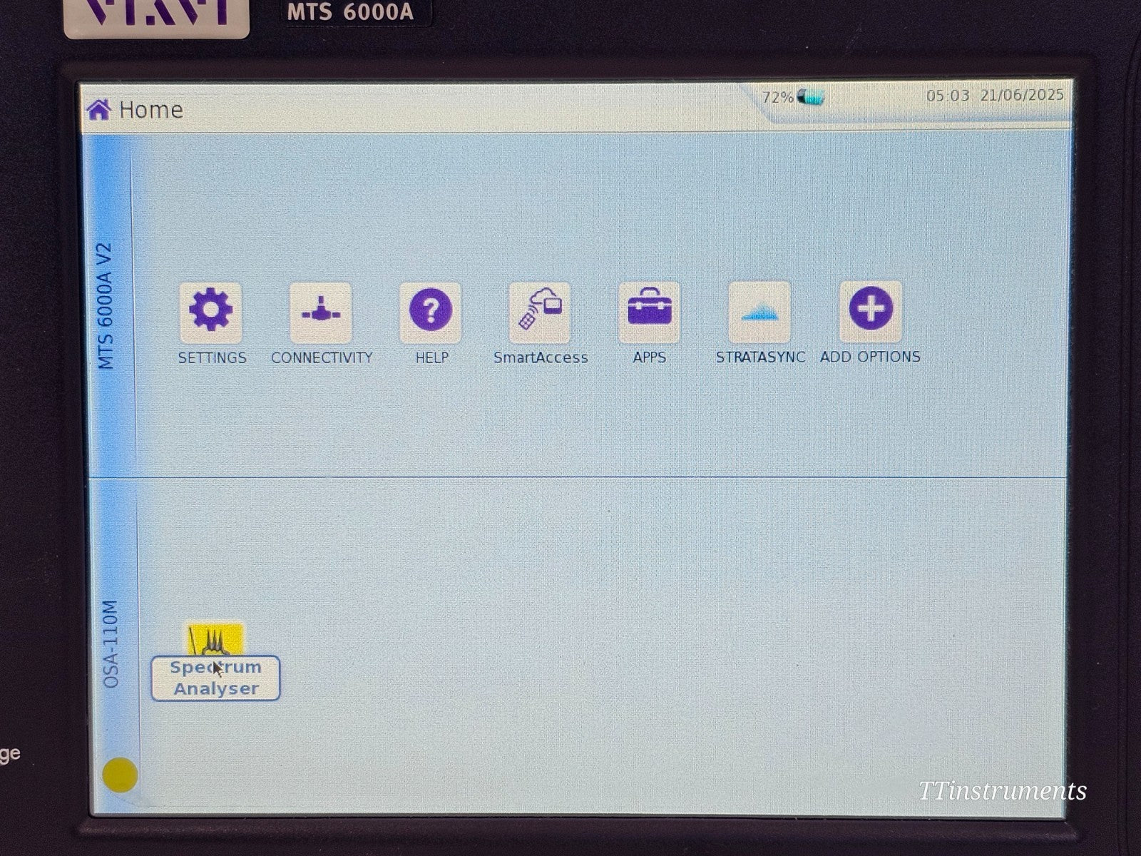 Viavi JDSU 6000V2 + OSA-110M OSA Optical Spectrum Analyzer 1250nm up to 1650nm