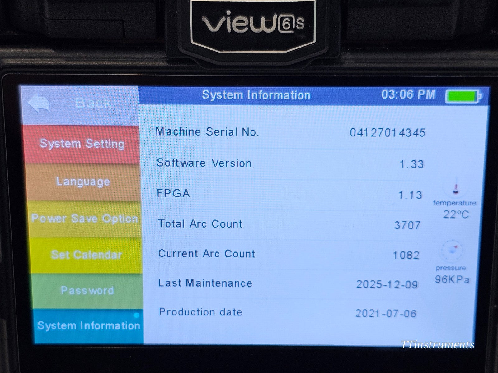 Serviced INNO View 6S SM MM Core Alignment Fusion Splicer ARC 3707 + V7 Cleaver