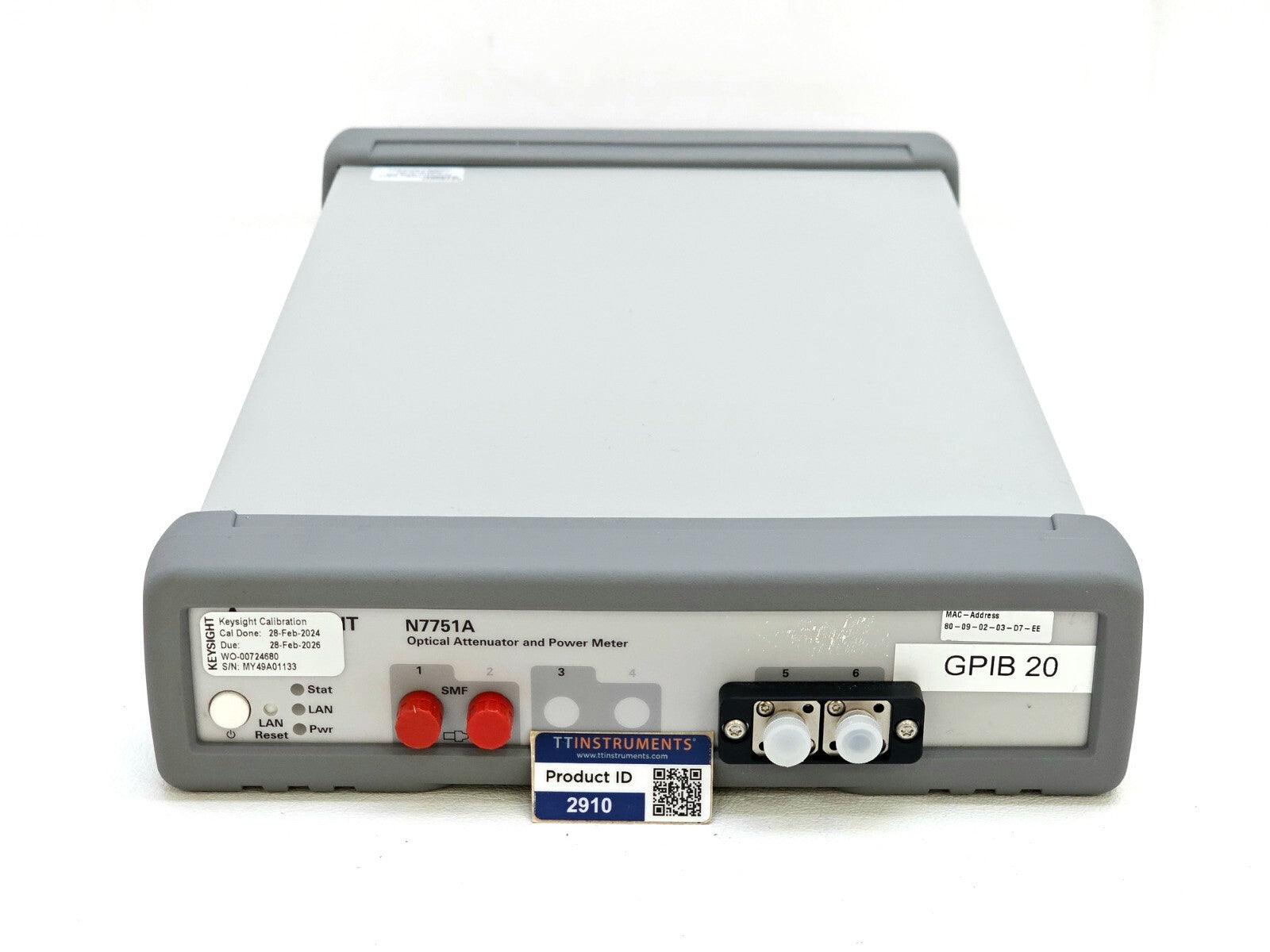 Keysight Agilent N7751A Optical Attenuator & Power Meter Opttion 021 SMF0