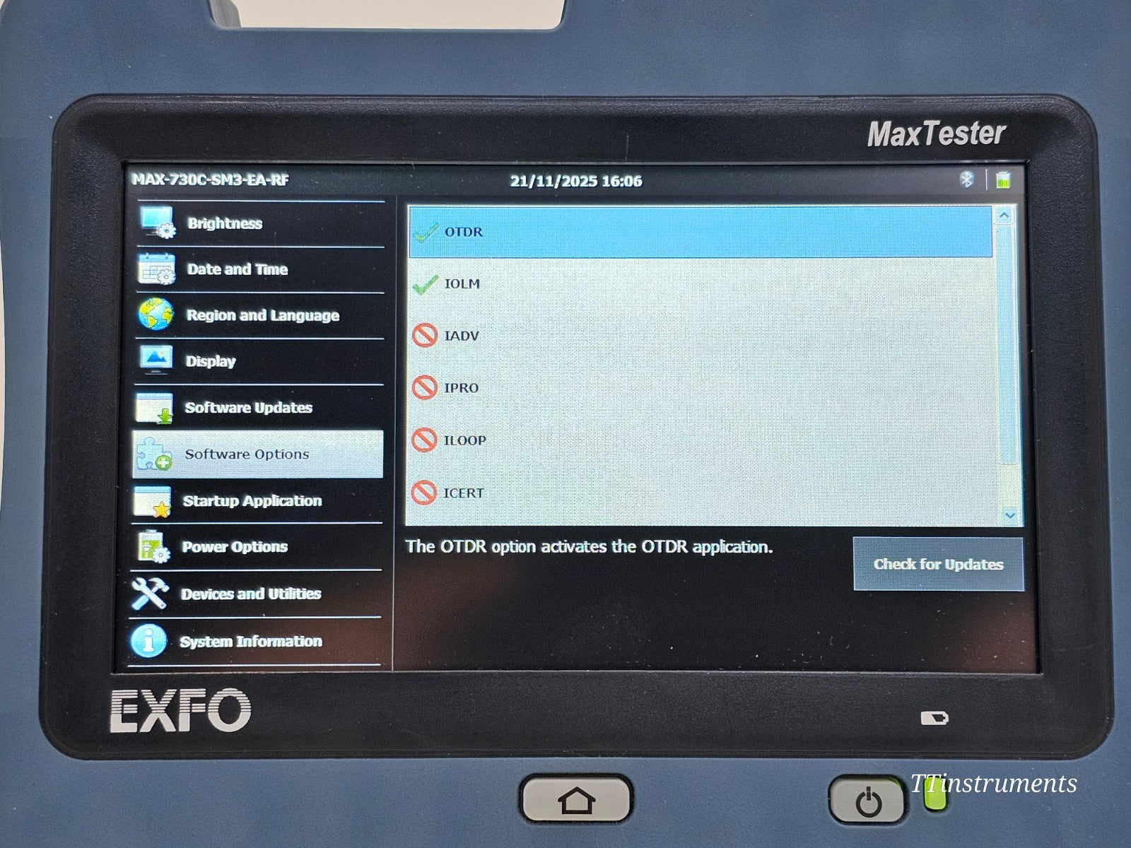 Calibrated EXFO MAX-730C-SM3 iOLM OTDR MaxTester 1310/1550/1625 nm FTTx/PON13