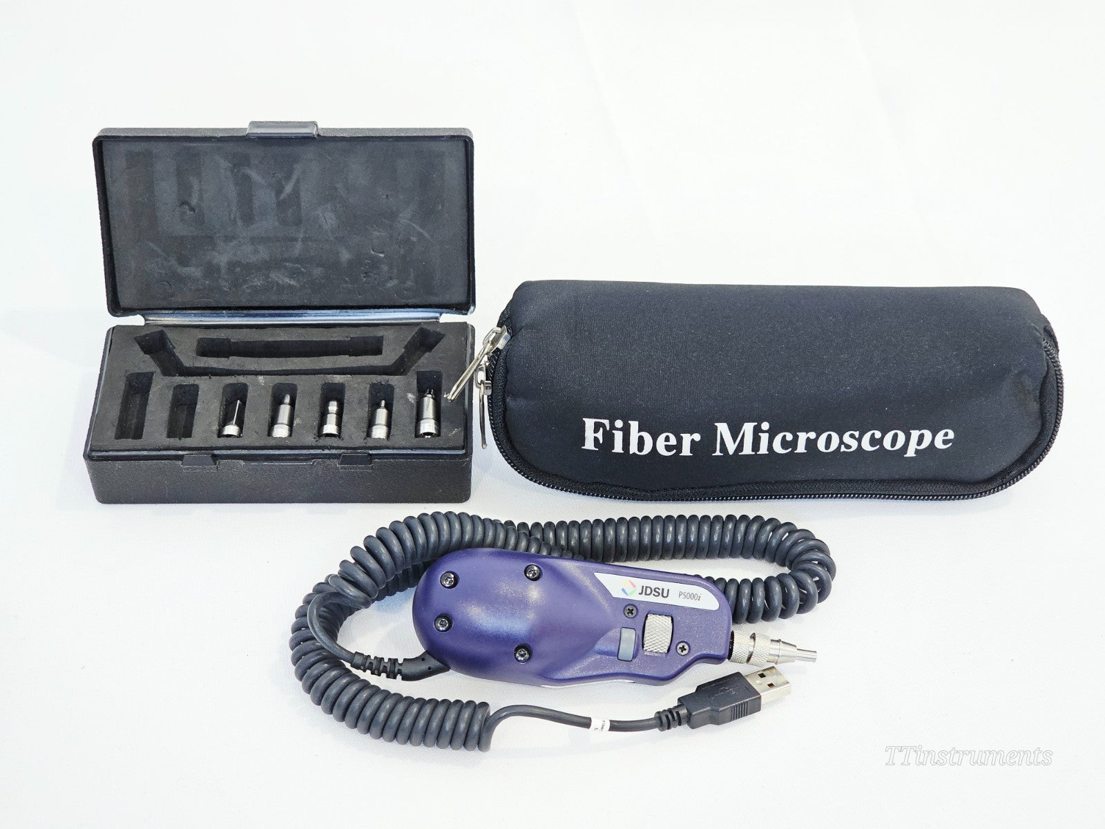 VIAVI JDSU P5000i Fiber Inspection Microscope Probe with 5 Tips & Cases0