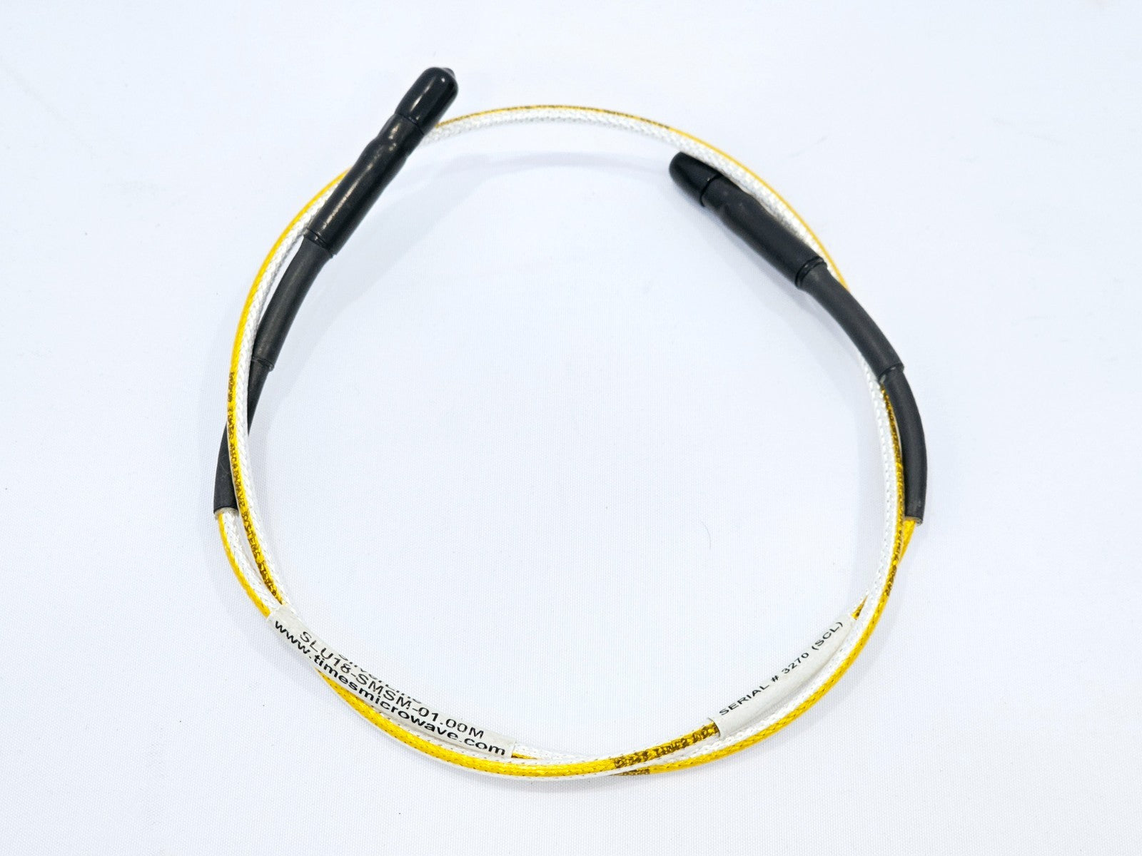 Times Microwave SilverLine SLU18-SMSM-01.00M Coax Cable SMA Male to Male 50 Ohm
