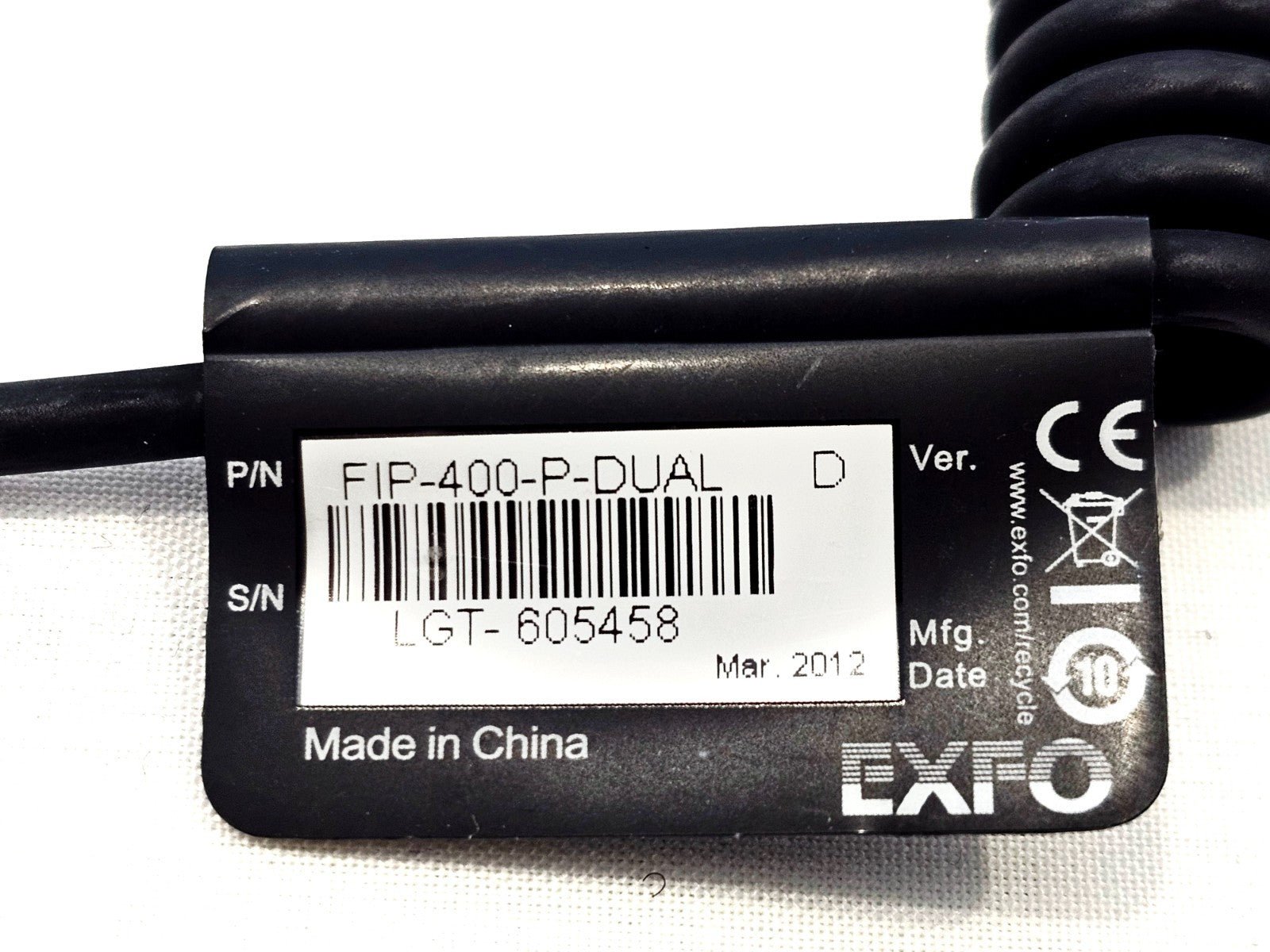EXFO FIP-400-P-DUAL used fibre inspection probe close-up cosmetic condition detail