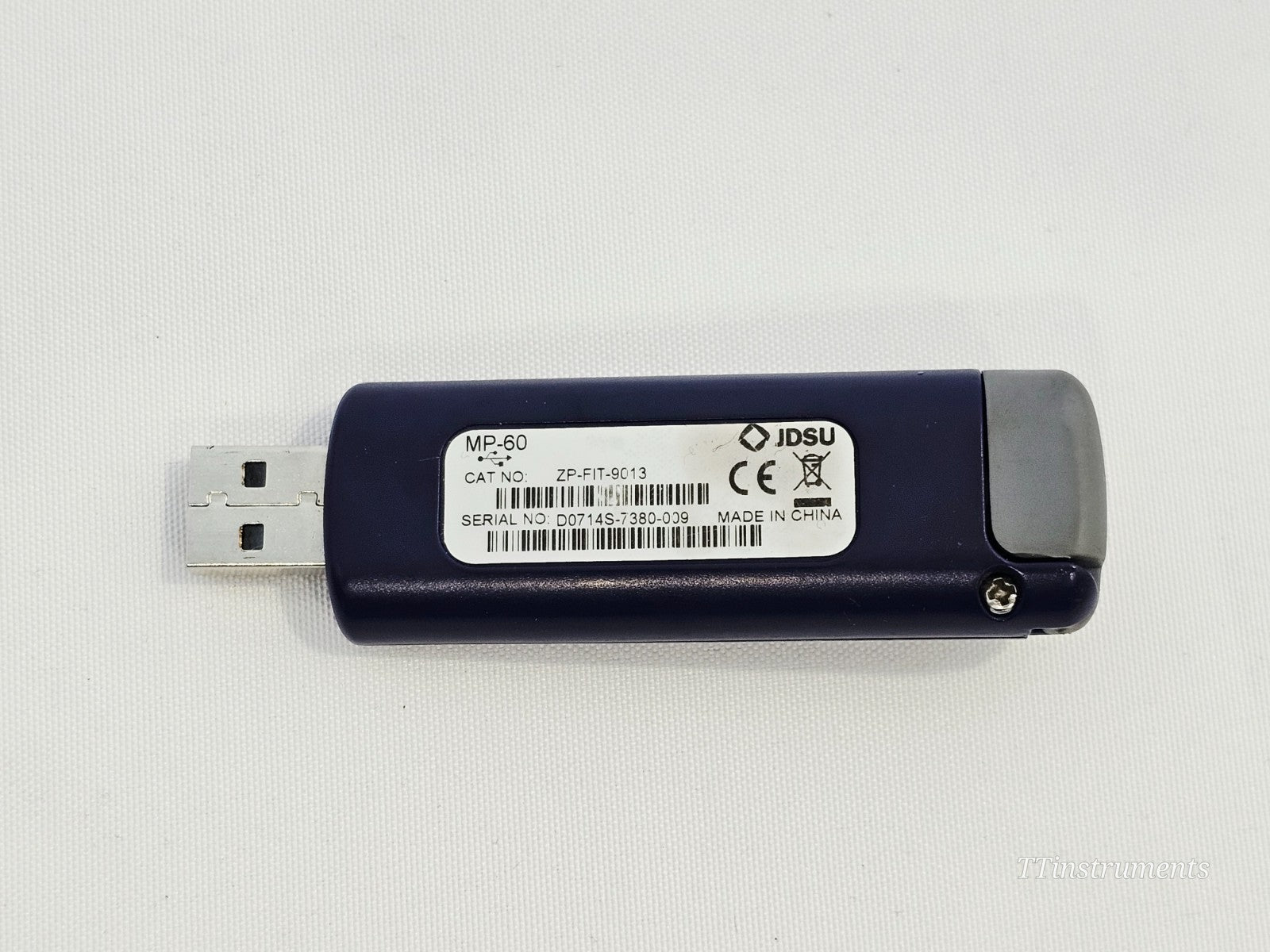 VIAVI JDSU optical power meter side angle view showing ports and connectors
