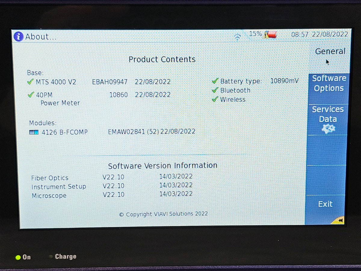 Brand NEW VIAVI MTS 4000 V2 with 4126B-FCOMP OTDR Module Bi-Directional Testing10