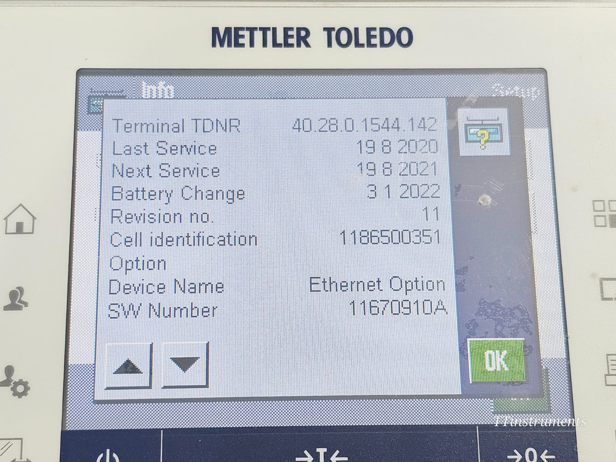 Mettler Toledo lab scale base underside used analytical balance detail