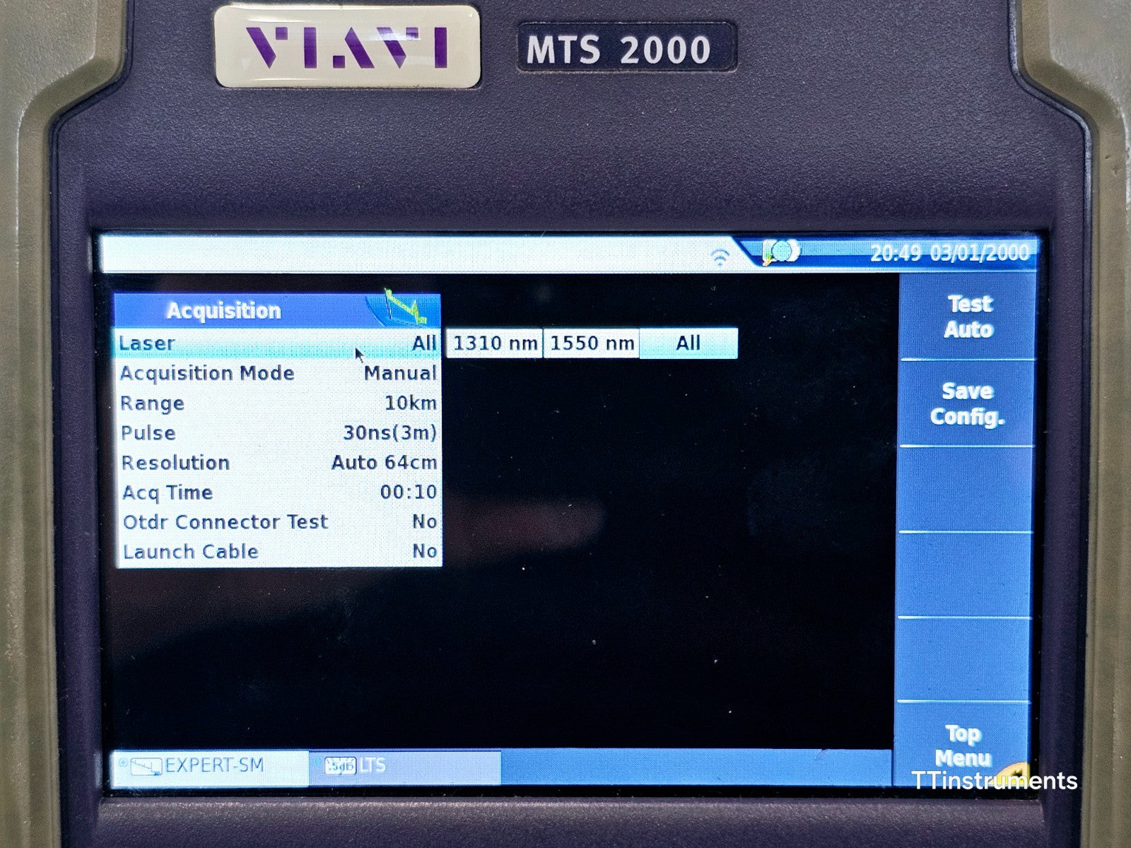 Viavi JDSU MTS 2000 PM/VFL + 4126 MP2 Metro PON 1310/1550 nm OTDR 46/45 dB SC-PC