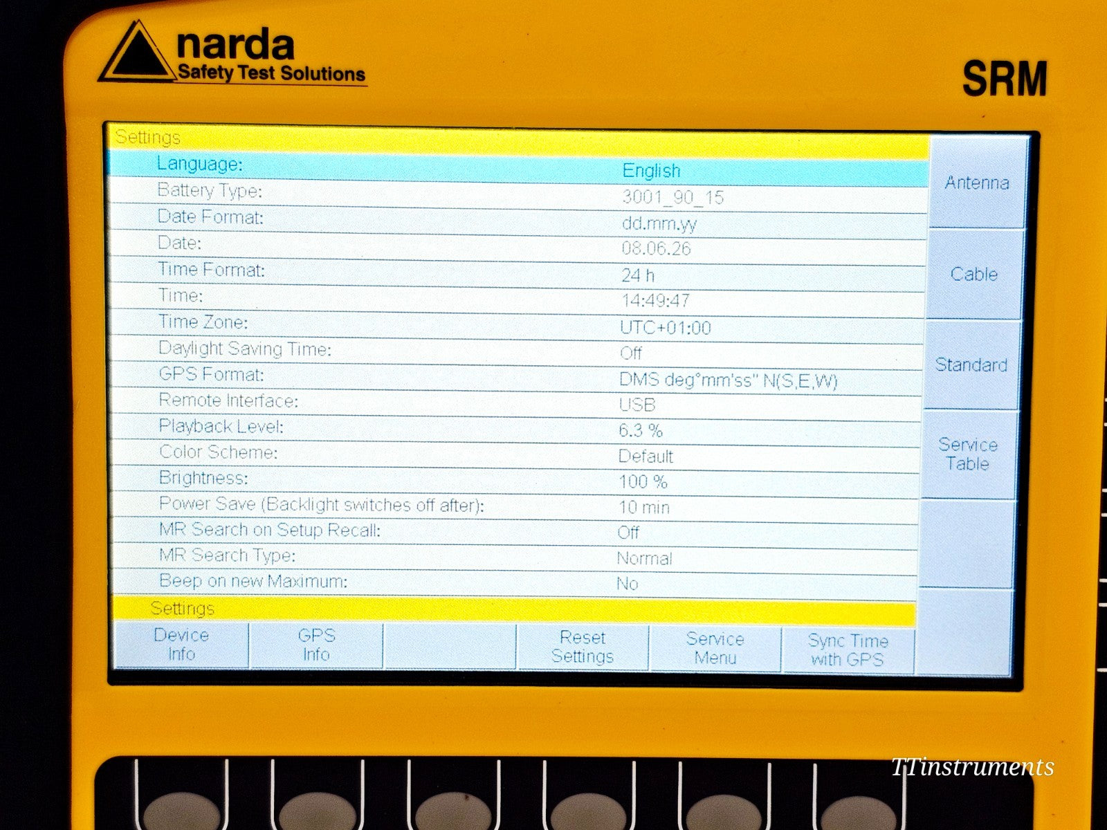 Calibrated Narda SRM-3006 Radiation Meter 9kHz-6GHz + 3501/03 3GHz Antenna16
