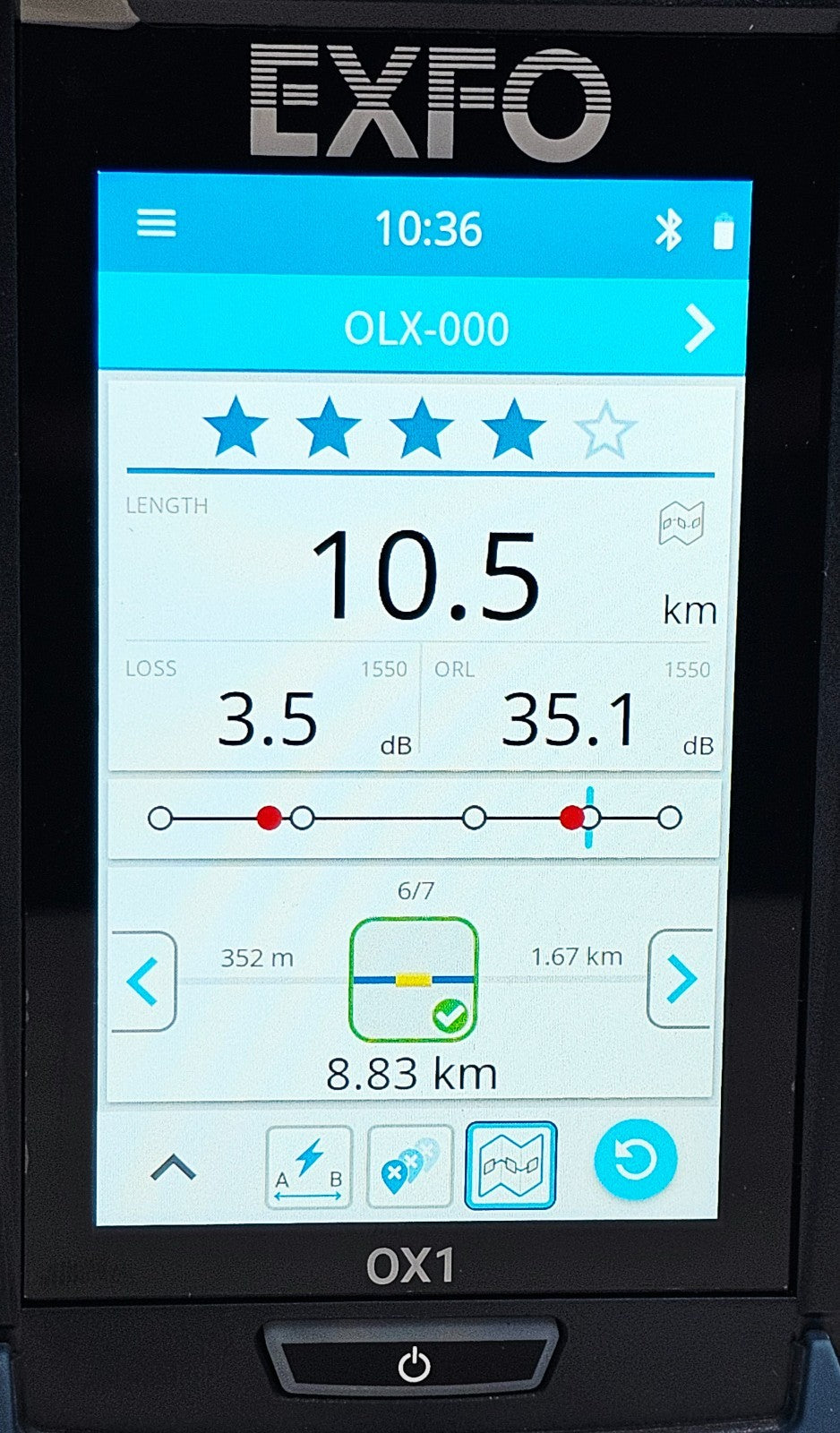EXFO OX1-PRO-MI Optical Explorer Multimeter Length Loss ORL Power 1310/1550/165010
