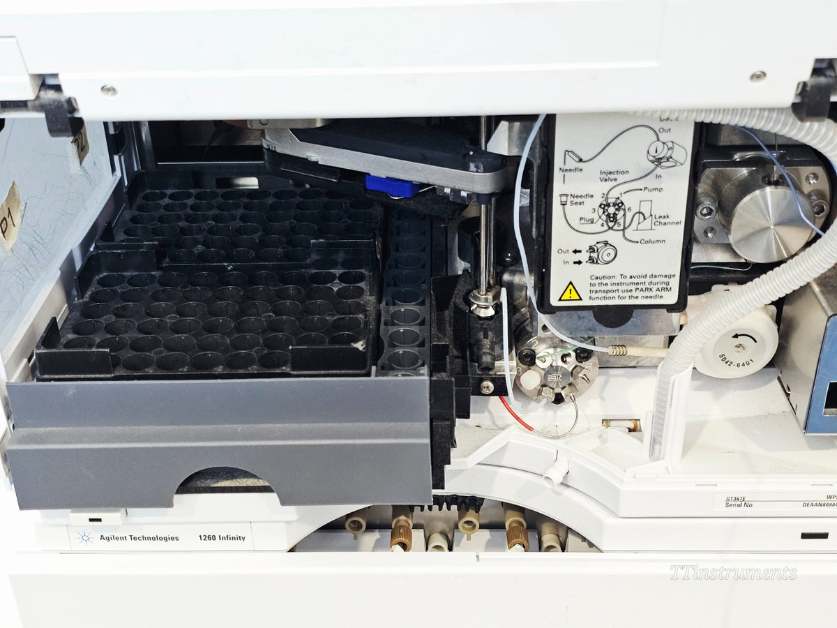 Agilent 1260 HPLC tubing and fluidic connections used system detail
