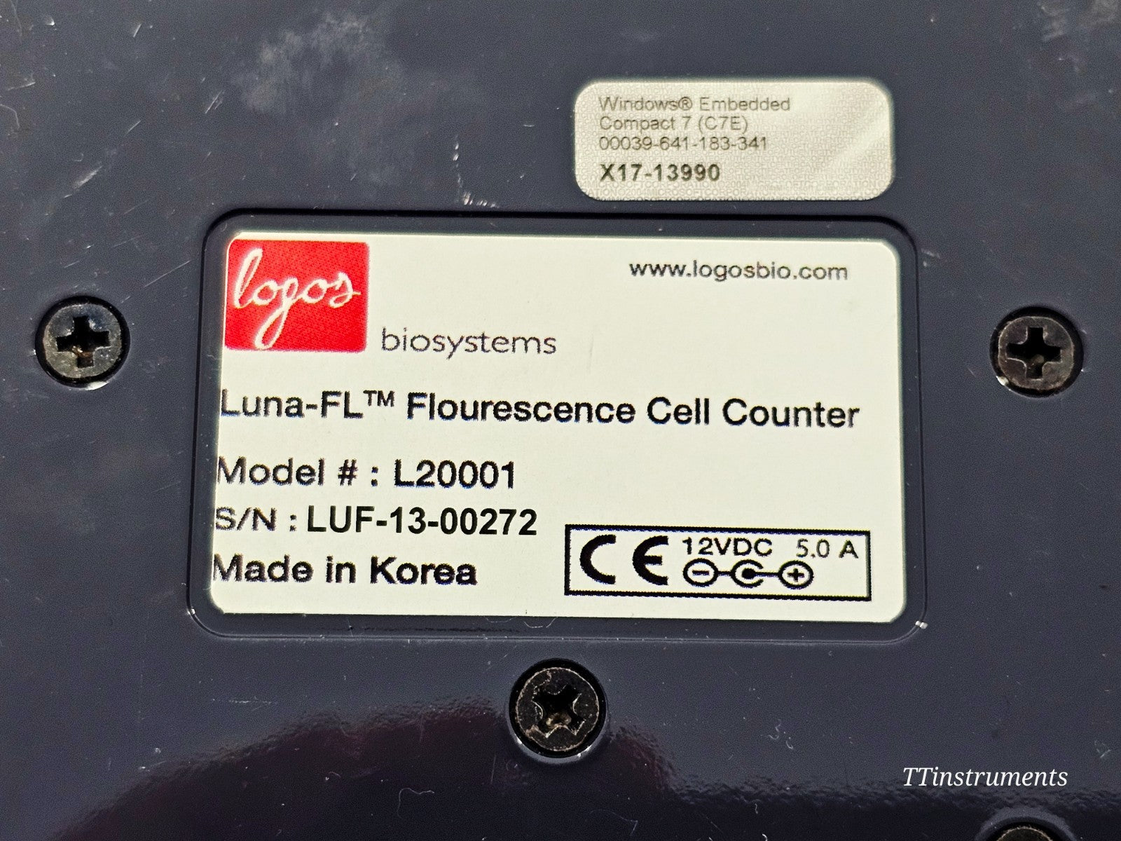 Logos Biosystems cell counter cosmetic condition close-up used