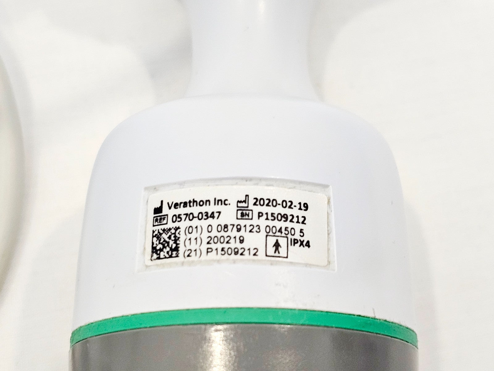 Verathon BladderScan power adapter and cable close-up