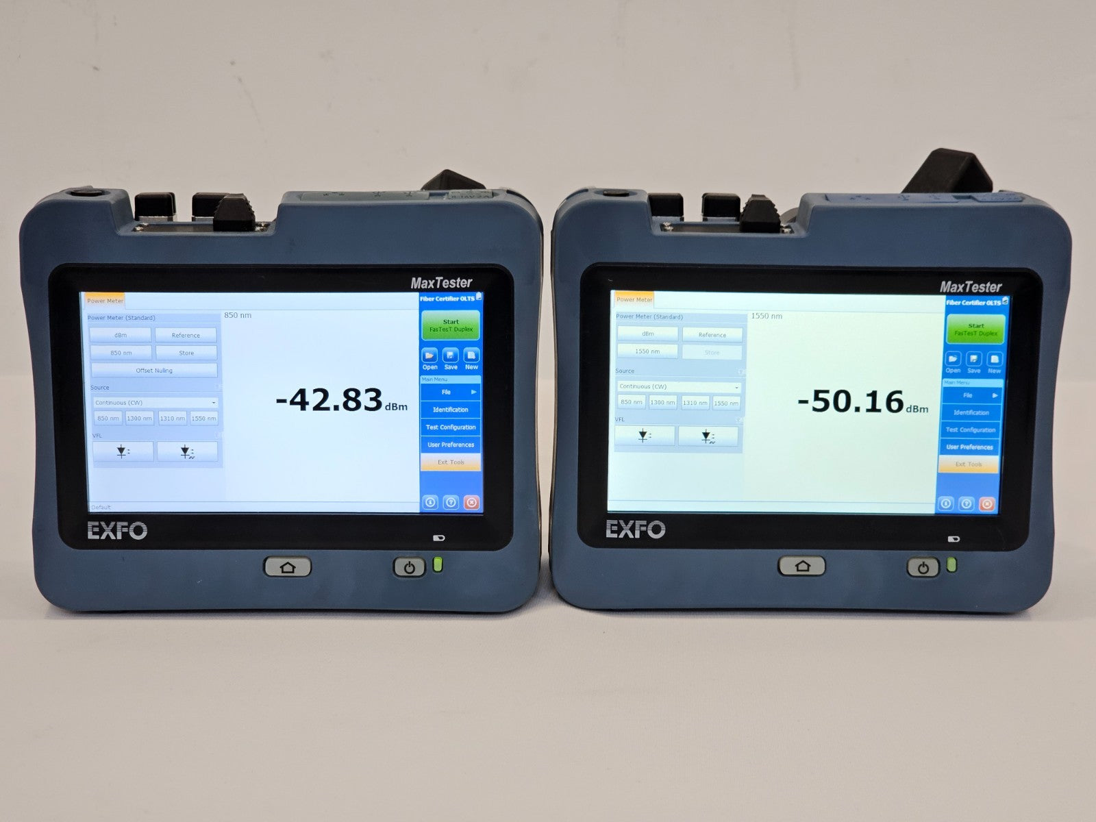 Calibrated EXFO OLTS MAX-940 ICERT QUAD 850/1300 1310/1550 SM MM Fiber Certifier