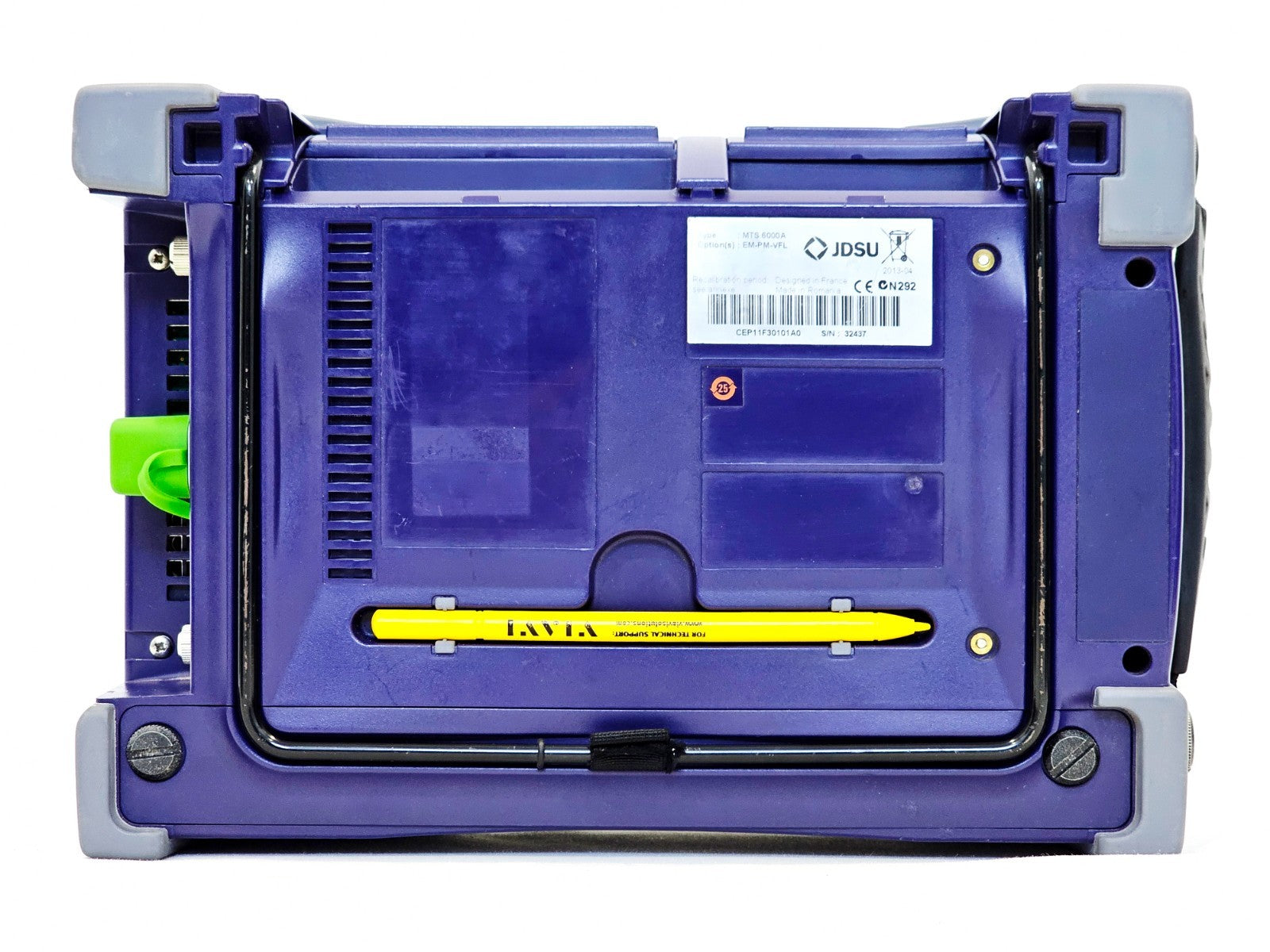 VIAVI MTS OTDR rear panel detail showing connectors and labelling
