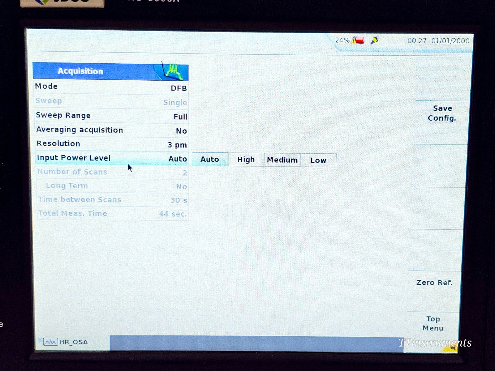 Calibrated Viavi MTS 6000A V2 OSA-610 High Resolution C-Band Optical Spectrum An