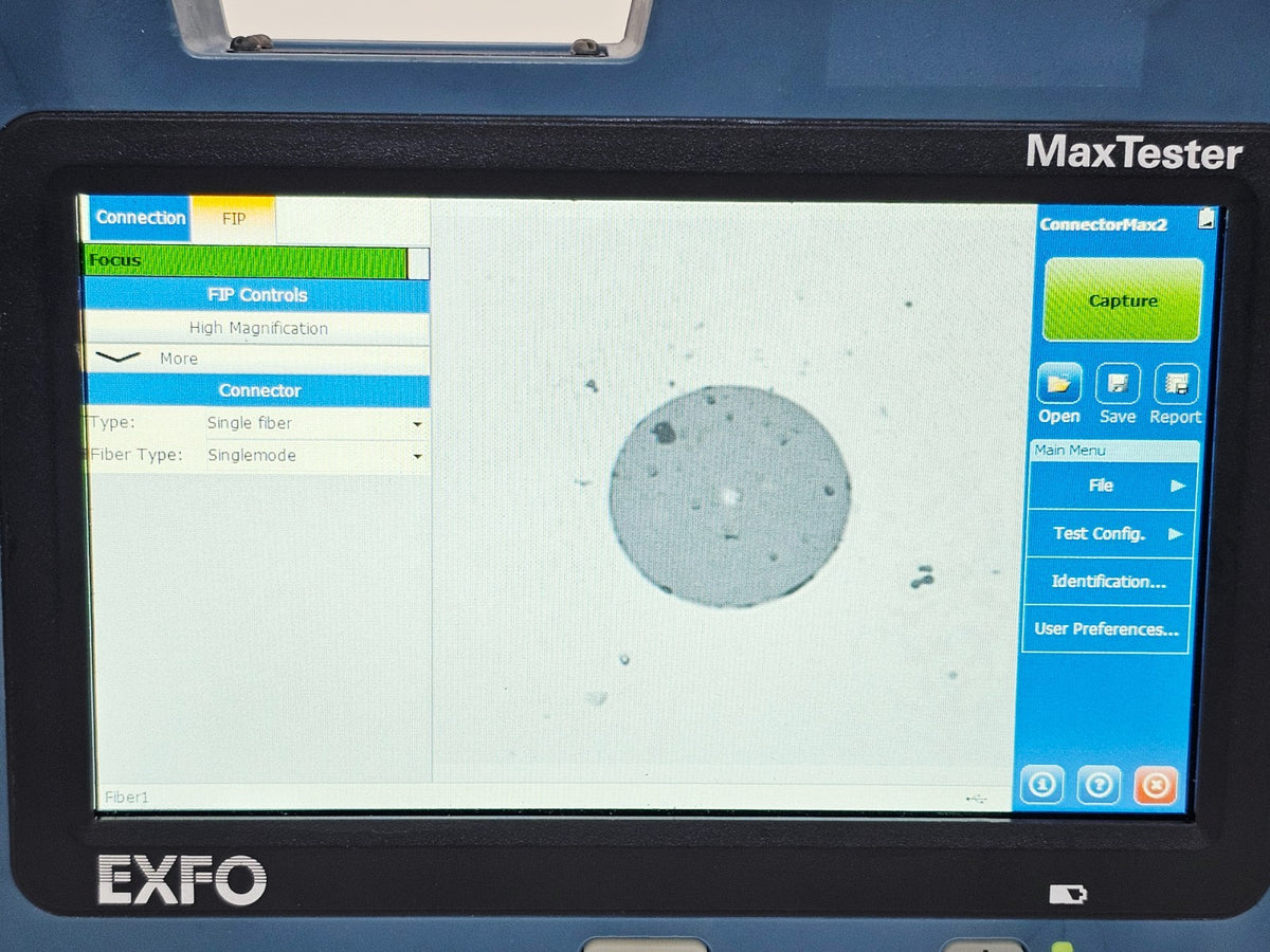 EXFO FIP-410B Fibre Inspection Probe with MAX-FIP Viewer and 2x Tips SC/FC UPC2
