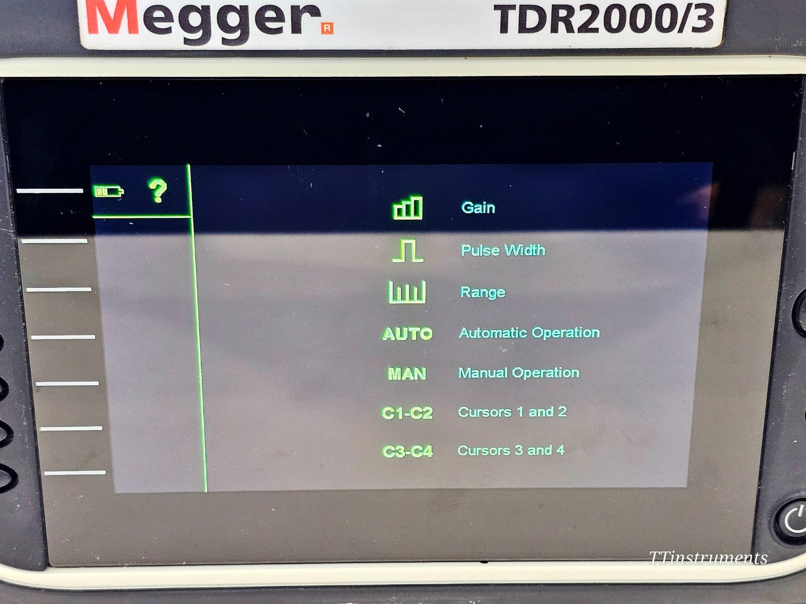 Megger TDR2000/3 cosmetic condition showing used unit housing