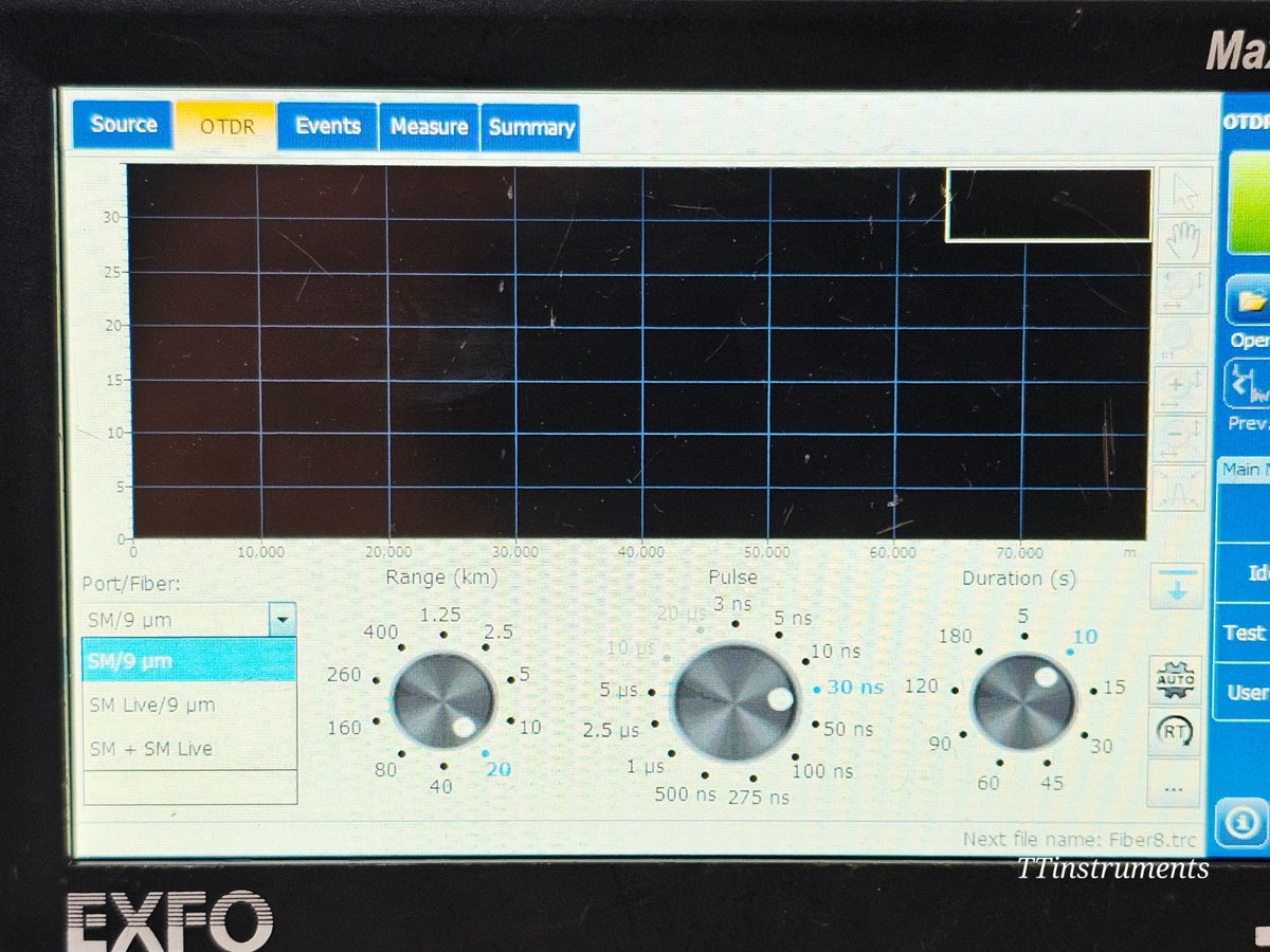 EXFO MAX-730C-SM8-EA MaxTester PON/Metro OTDR 1310/1550/1650nm iOLM IADV + PM13