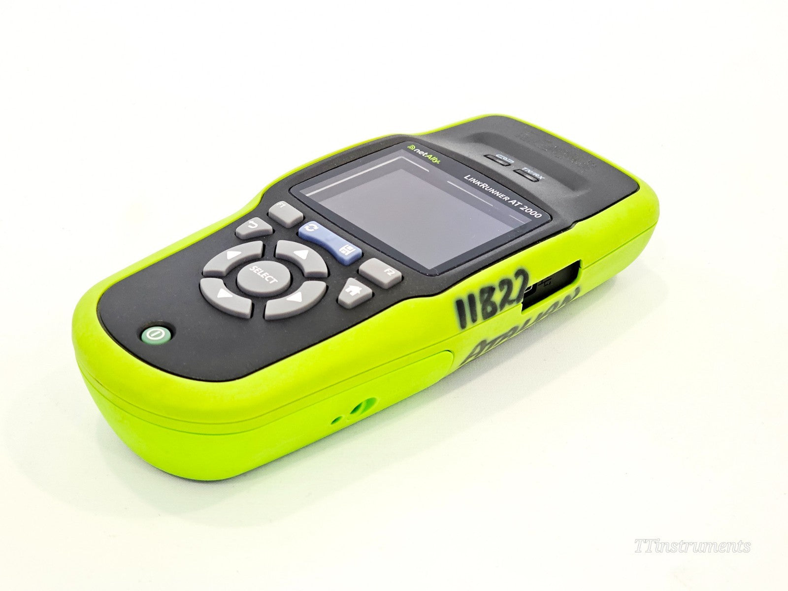 NetAlly LinkRunner RJ45 and network port detail on used handheld tester