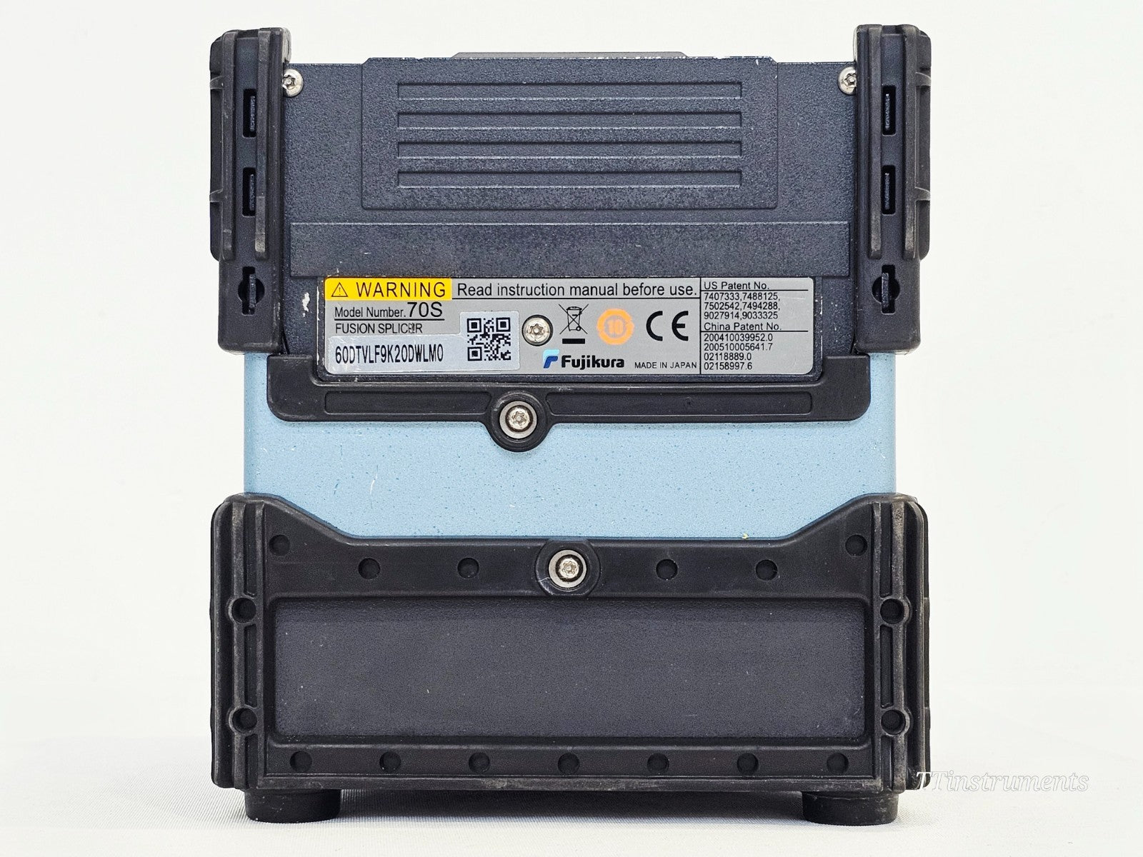 Fujikura FSM-70S fusion splicer rear ports and connectivity detail