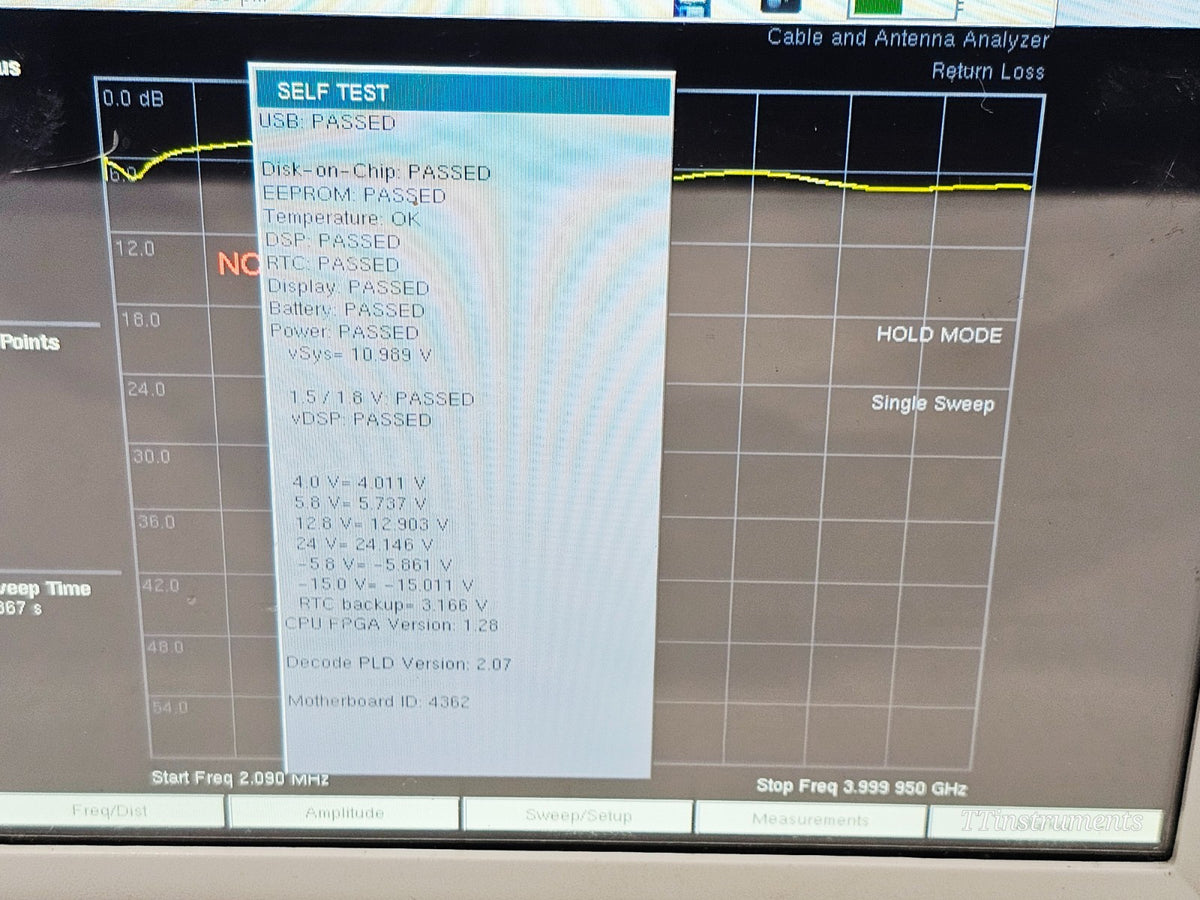 Anritsu S331E connector port detail RF input used cable analyser