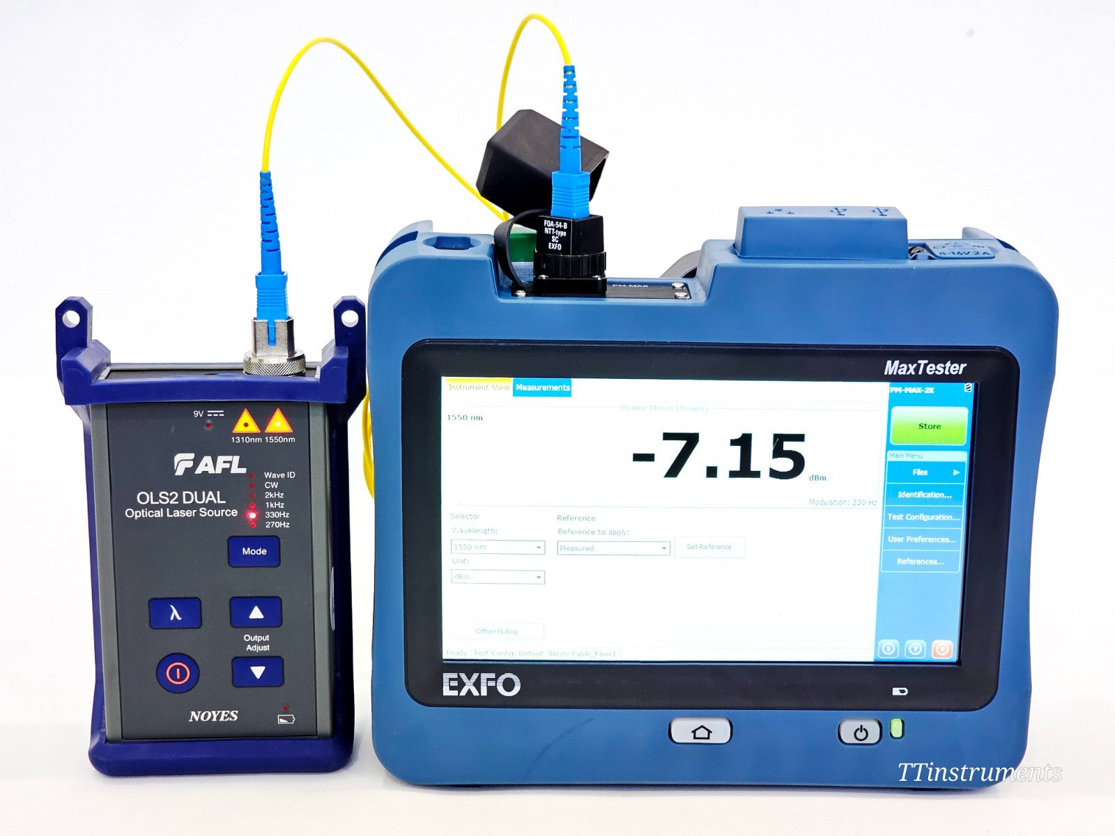 EXFO MAX-730C-SM1-EA MaxTester 1310/1550nm SM OTDR + AFL OLS2 Dual Laser13