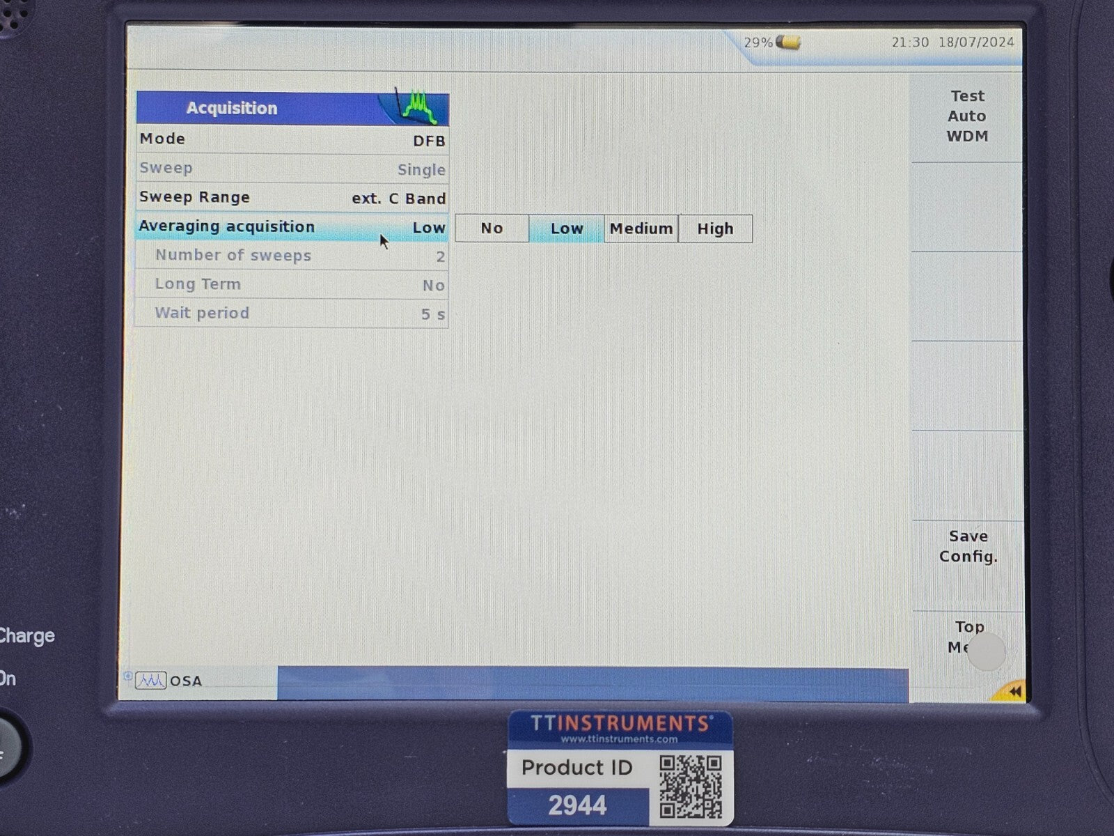 Viavi JDSU 6000A V2 + OSA-110M 1250 - 1650 nm OSA Optical Spectrum Analyzer #5