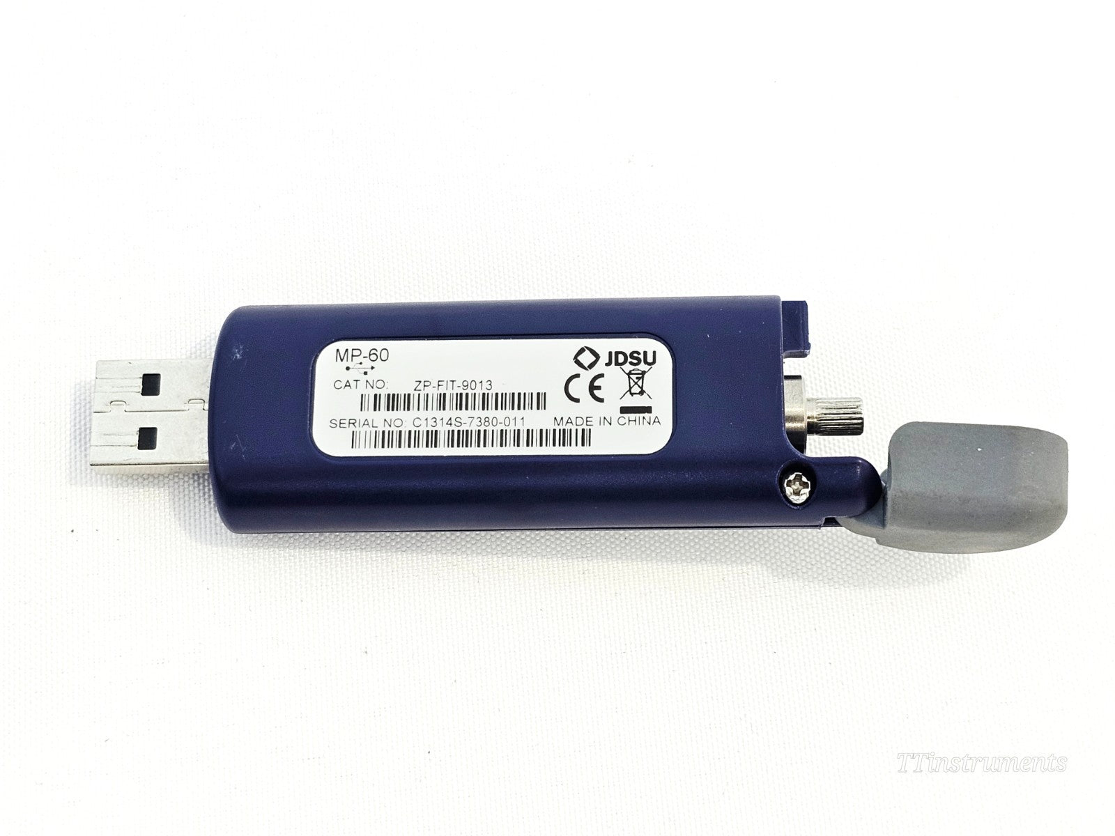 VIAVI JDSU optical power meter side view showing port connectors and controls