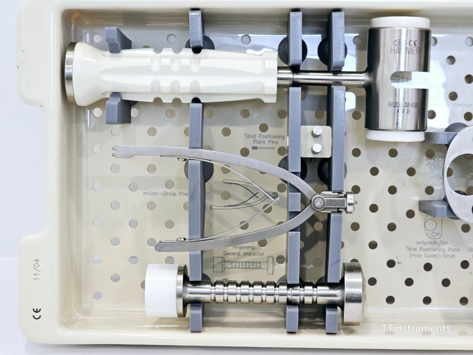 Stanmore METS Smiles orthopaedic instrument set side view