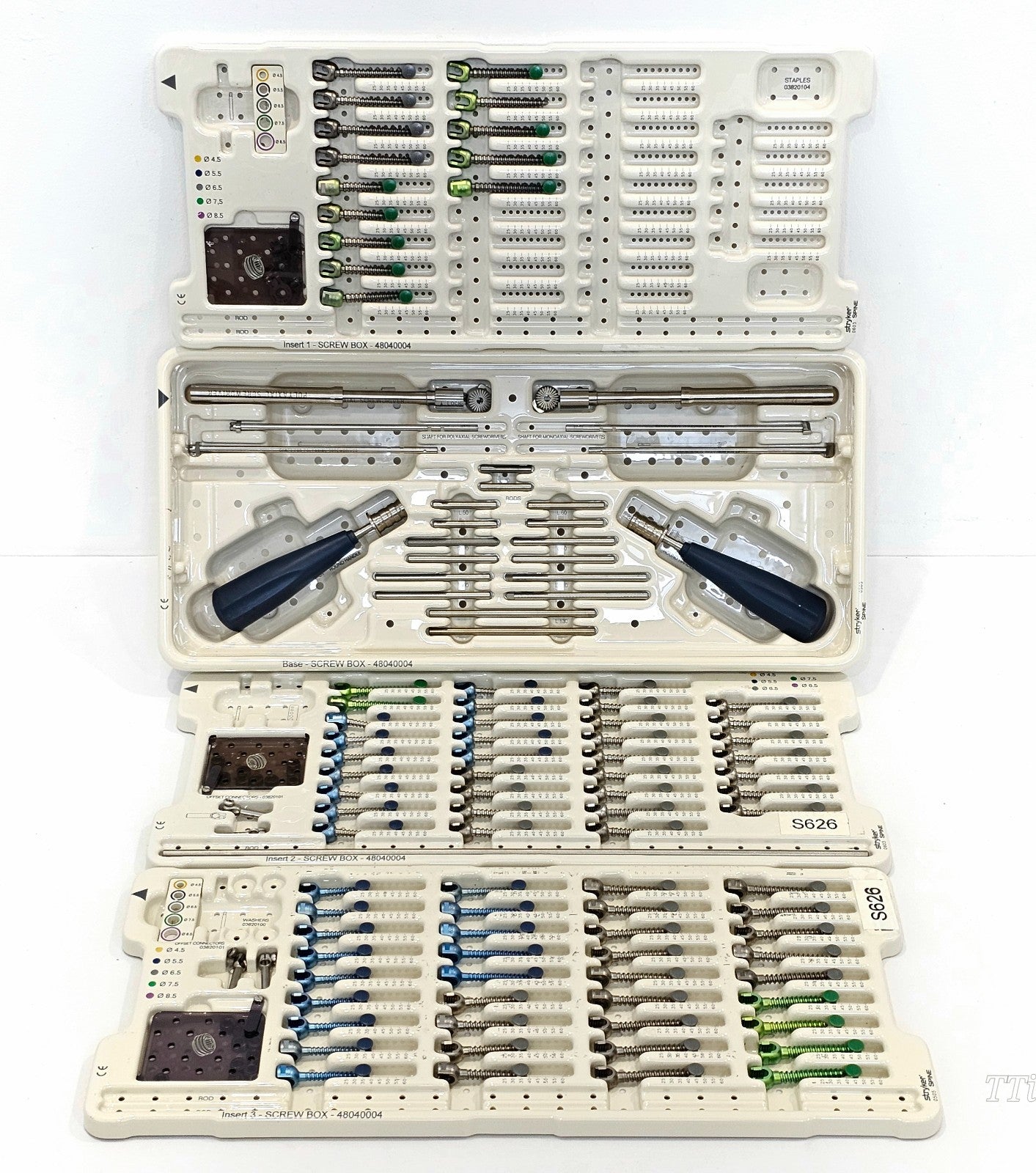 Stryker Spine XIA Common Instruments Tray 48040050
