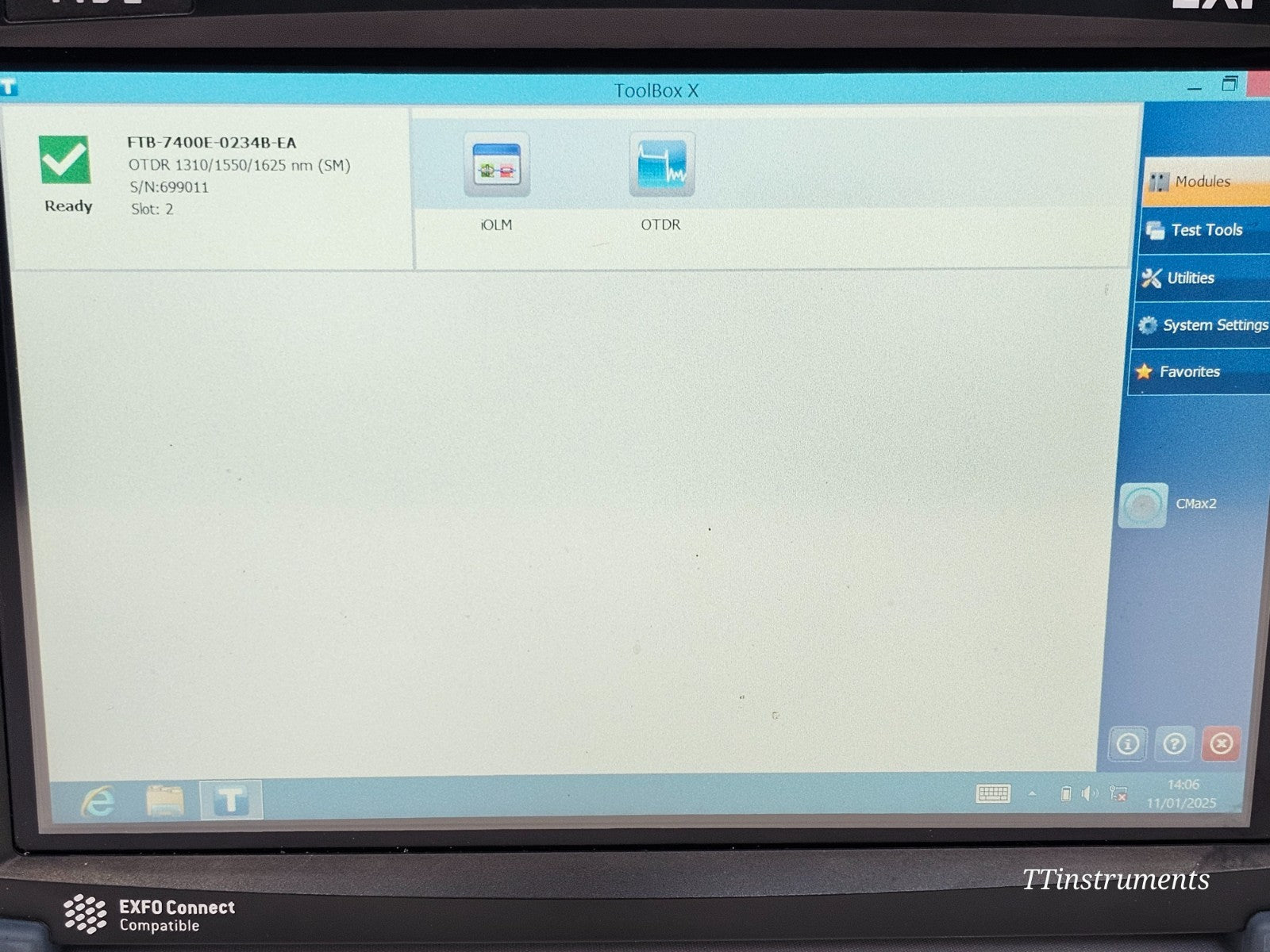 EXFO FTB-2 with FTB-7400E 1310/1550/1625 nm OTDR APC 42/41/41 dB FTB-7400-0234B