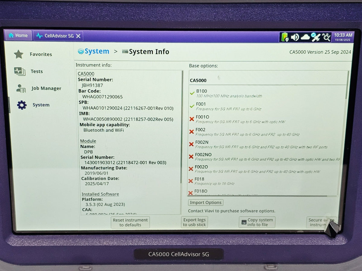 Viavi CA5000 CellAdvisor 5G NR + LTE/LTE-A FDD Signal Analyzer with ccessories17